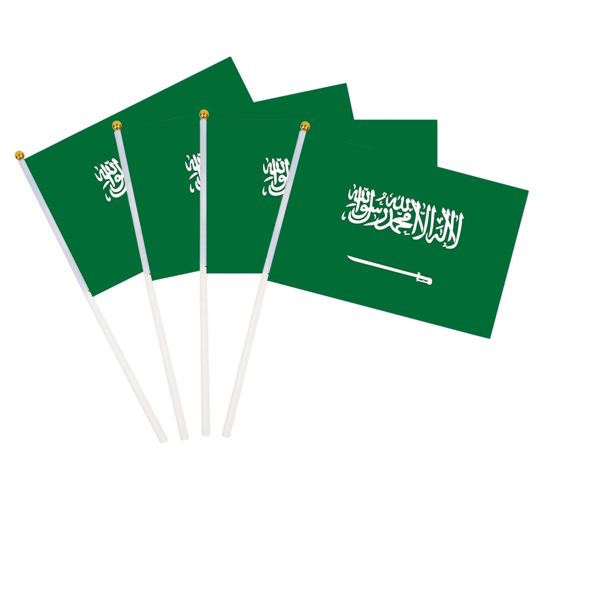 Party with Emma Baby's Double Sided Saudi Flag Cake Topper (25 Pieces)