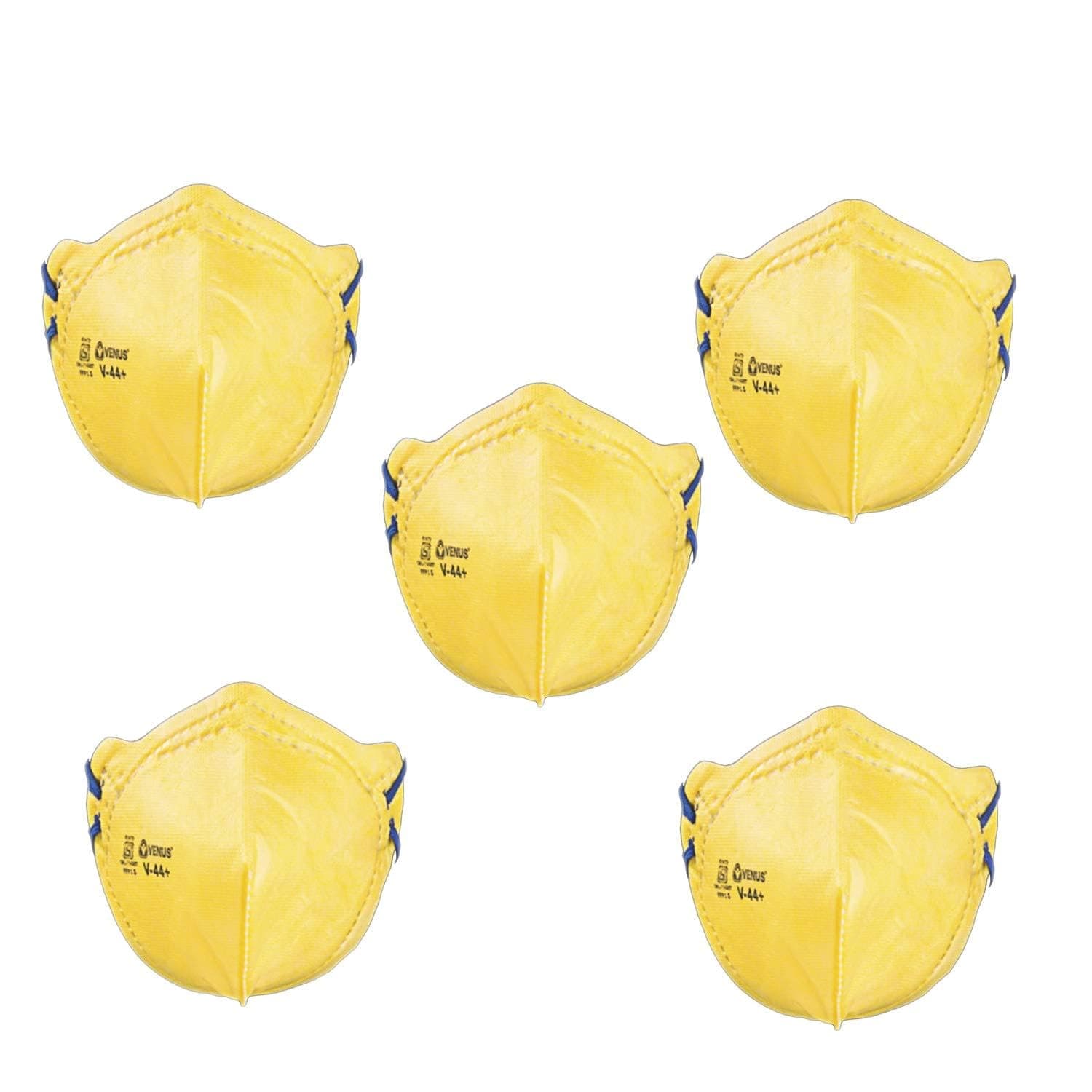 AutokraftZ DISPOSABLE_MASK_ST5 Pollution Face Mask Set (Black, Pack of 5)