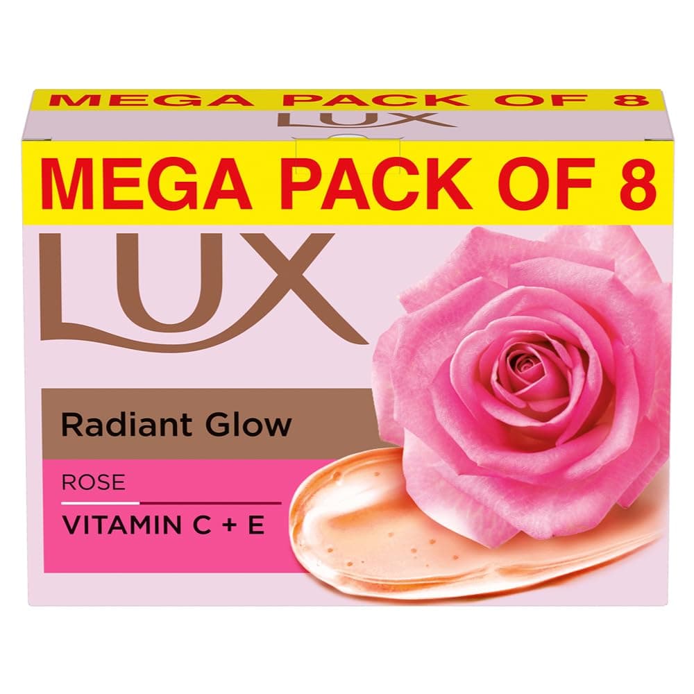 Radiant Glow Bathing Soap infused with Vitamin C & E For Superior Glow Offer Pack of 8 x 150g