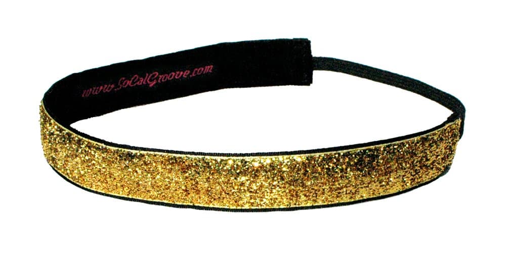 SoCalGroove Sparkle Gold Headband 7/8"