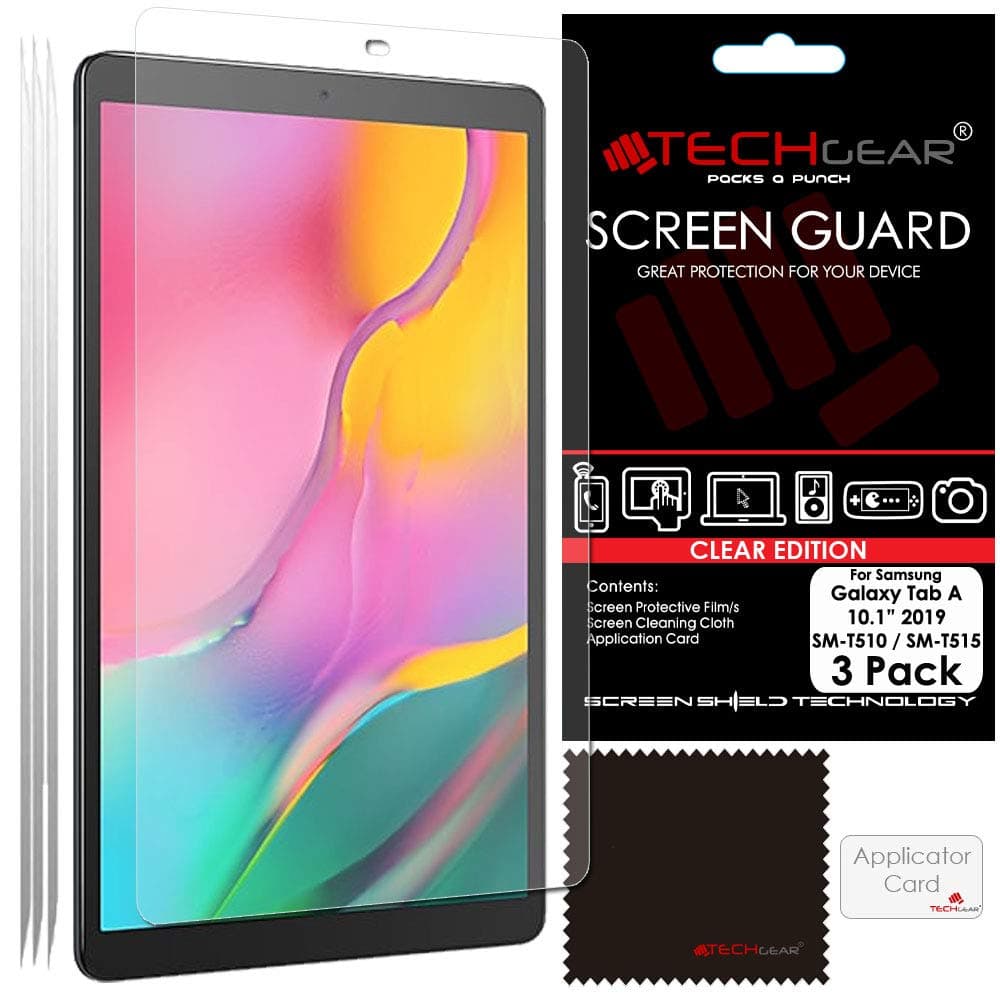 [Pack of 3 Screen Protector for Samsung Galaxy Tab A 10.1" 2019 (SM-T510 / SM-T515), Ultra CLEAR Screen Protector Guard Cover