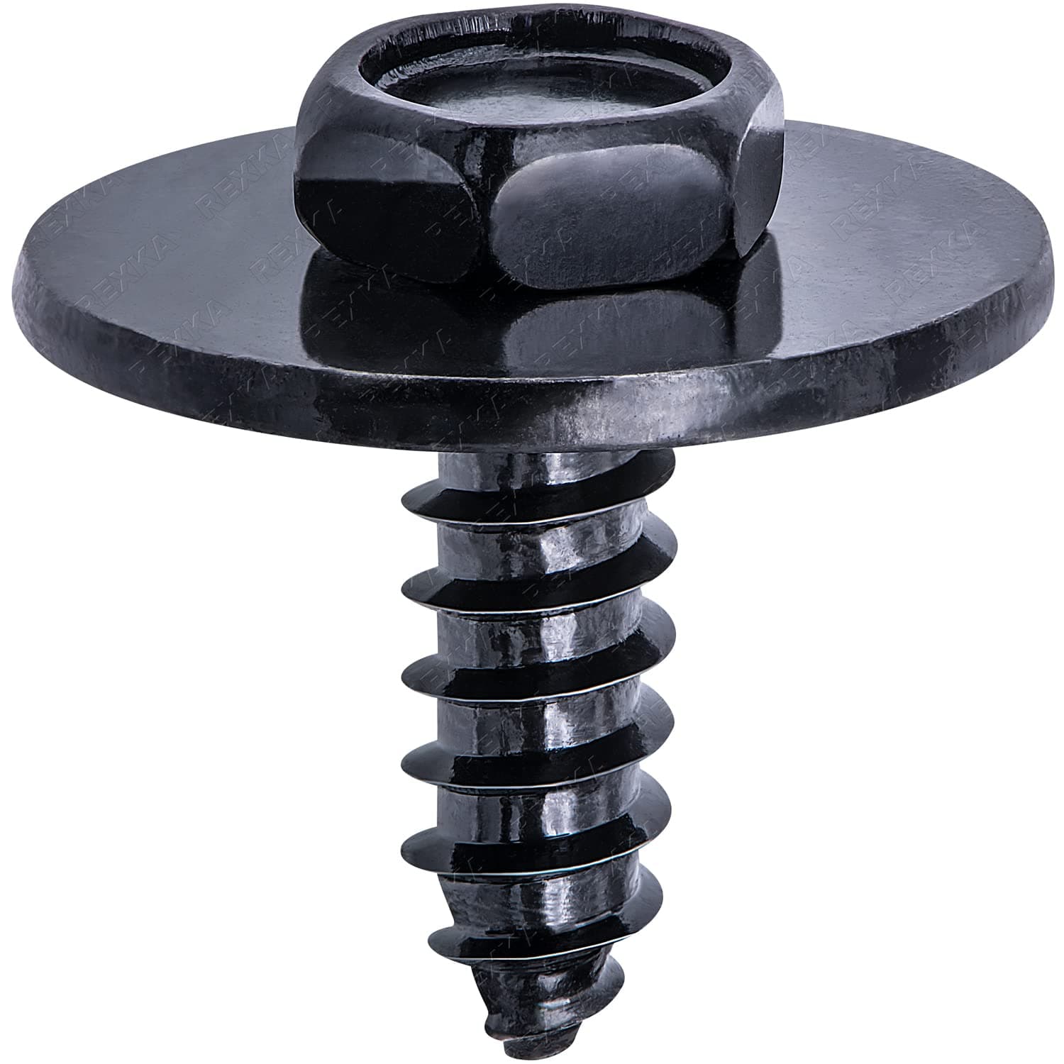 Rexka 50 pcs M4.8-1.61 x 16mm Hex Head Sems Screws for BMW Wheel Arch Trim Underfloor Coating Rear Trim Cover Underhood Shield 07147129160 E46 E60 E63 E66 E70 E82 E83 E90 07-14-7-129-160