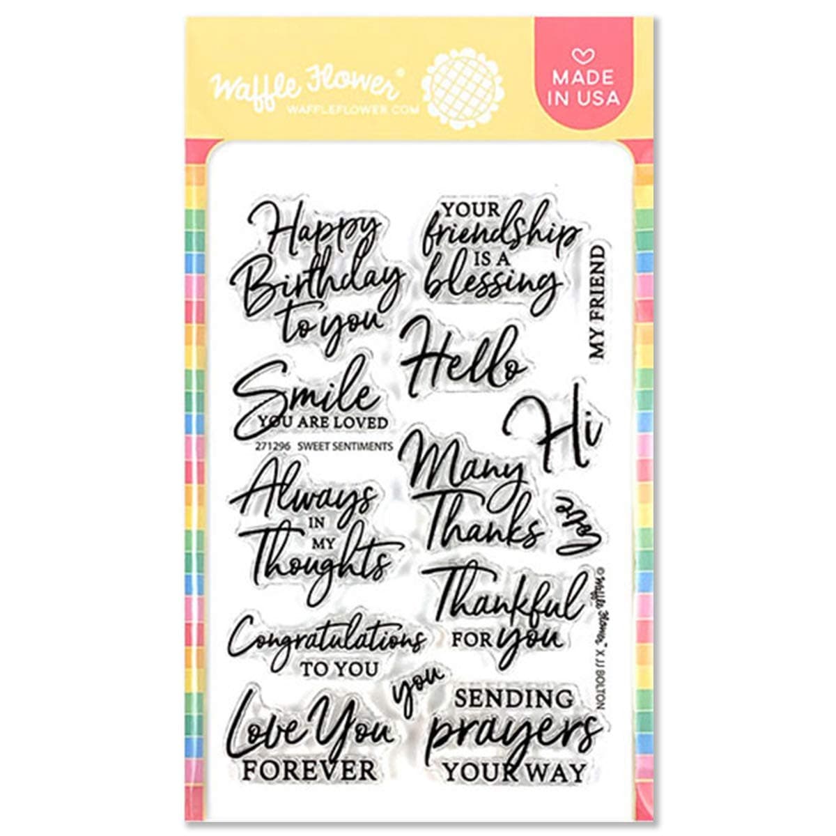 Waffle Flower Stamp Set - 4x6 - Sweet Sentiments