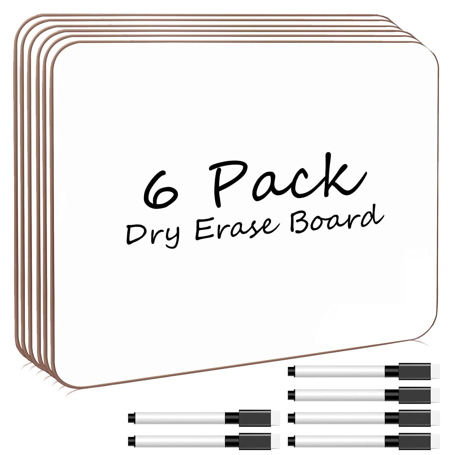 6 Pack Small Dry Erase White Board Board 22.5*30cm Lapboard l Durable Portable Whiteboard for Kids Students, Classroom, Home, Office Work and for Paper and Pen Games