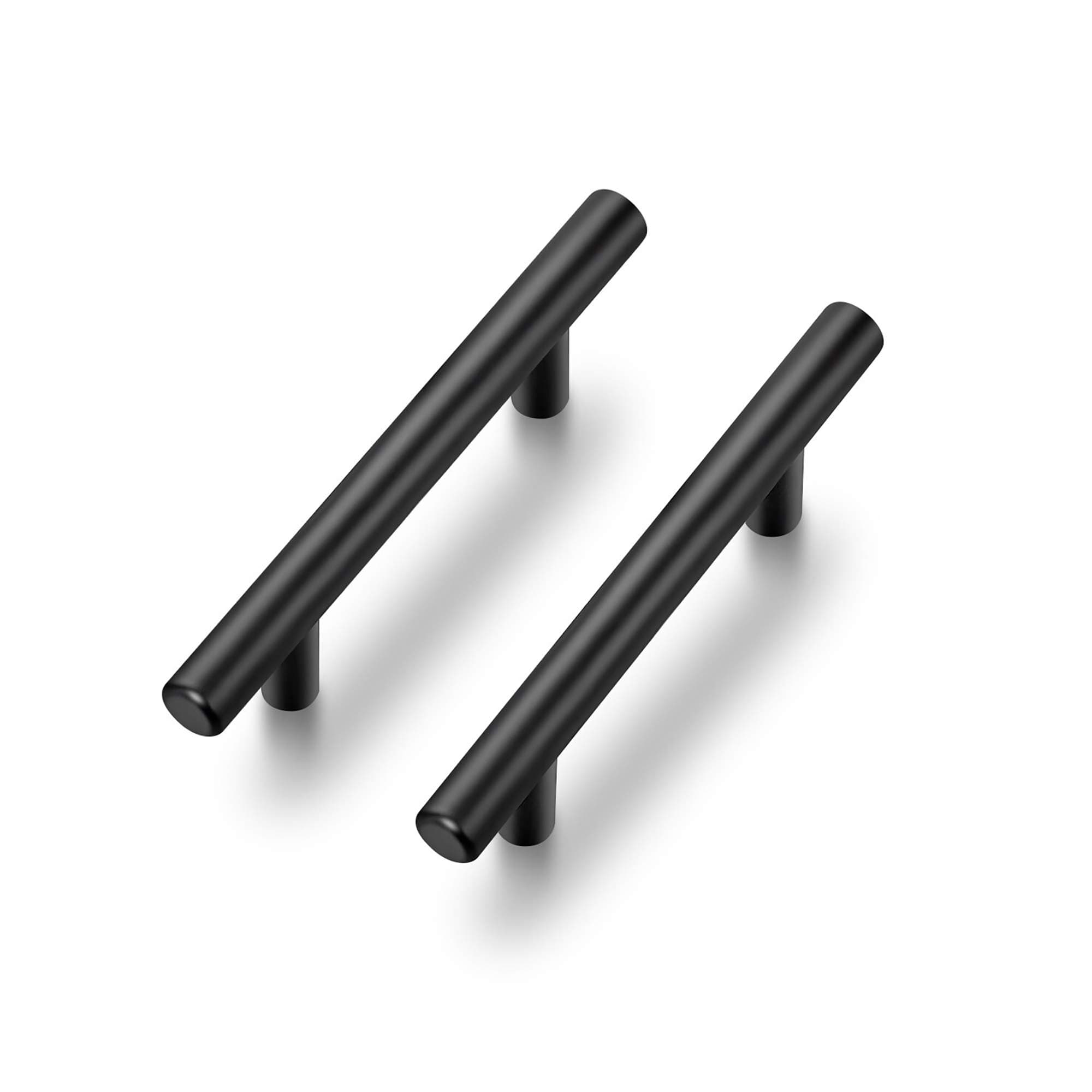 Ravinte 10 Pack |5'' Cabinet Pulls Matte Black Stainless Steel Kitchen Cupboard Handles Cabinet Handles 5”Length, 3” Hole Center 10-Pack