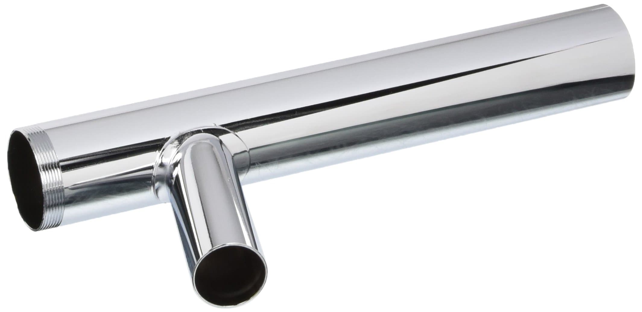 Dearborn 817TB-1 1-1/4" x 8" Branch Tailpiece, Hose & Clamp, Threaded Top - 20 Ga., 7/8" Branch, Chrome or Rough Brass finish