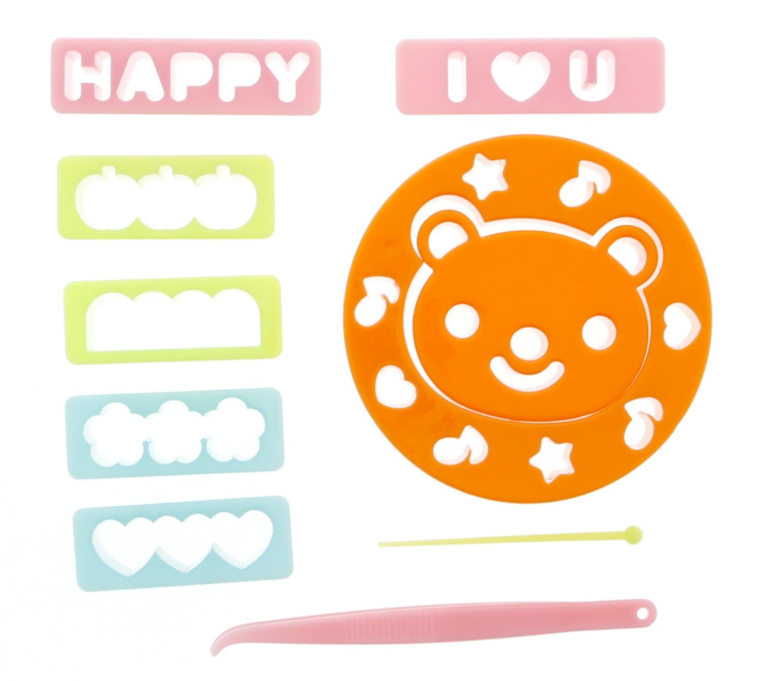 CuteZCute Bento Ham Cheese Carrot Cutter, Bear Message