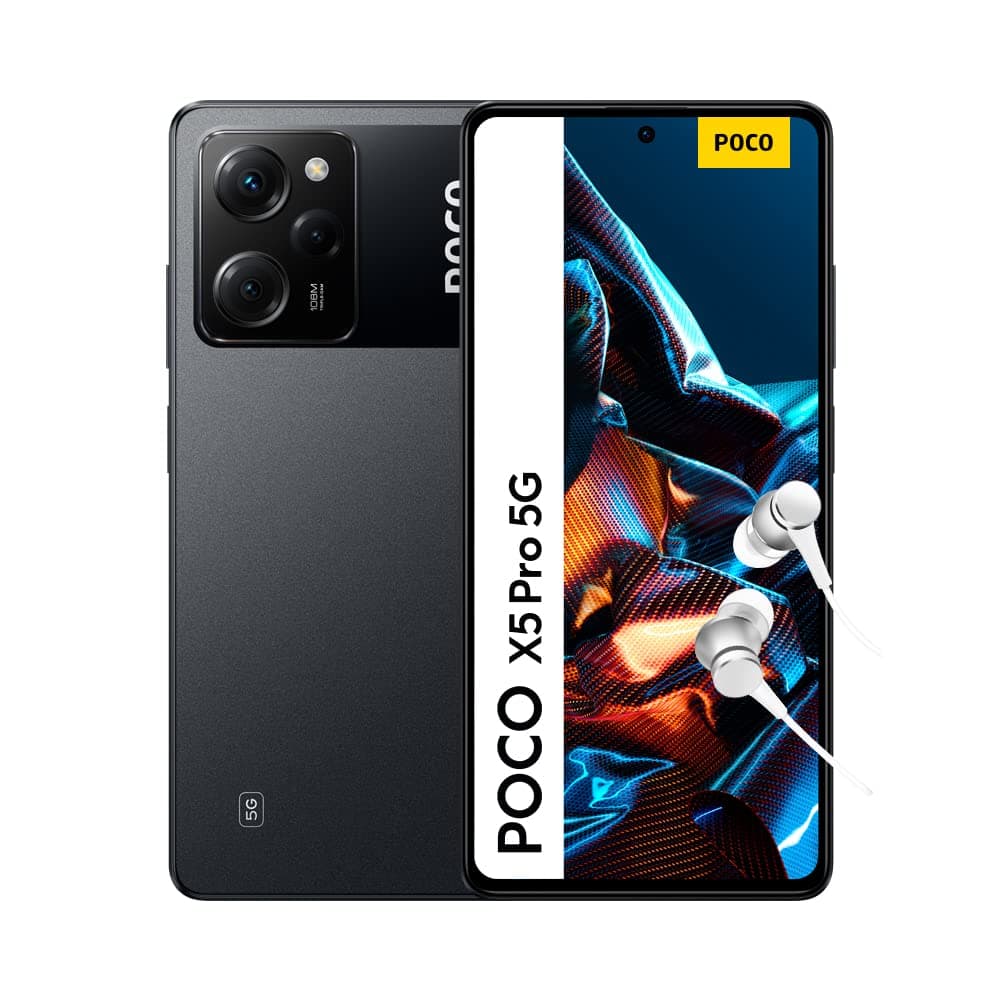 Poco X5 Pro Dual-SIM 128GB ROM + 6GB RAM (Only GSM | No CDMA) Factory Unlocked 5G Smartphone (Black) - International Version