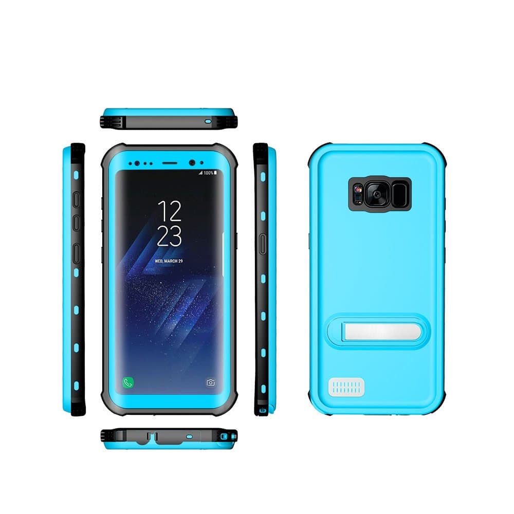 Samsung Galaxy S8 Waterproof Case, Ultra Light Waterproof Shockproof Dirtproof Diving Phone case for Samsung Galaxy S8 (Light Blue)