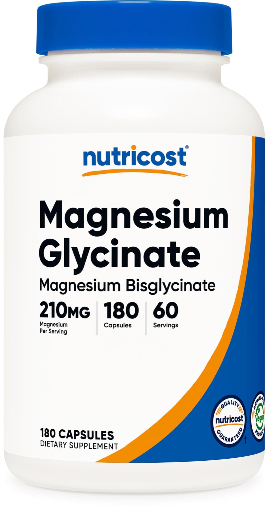 Magnesium Glycinate Capsules (180 Capsules, 210 mg Per Serving) - Magnesium Glycinate Supplement for Gentle Absorption