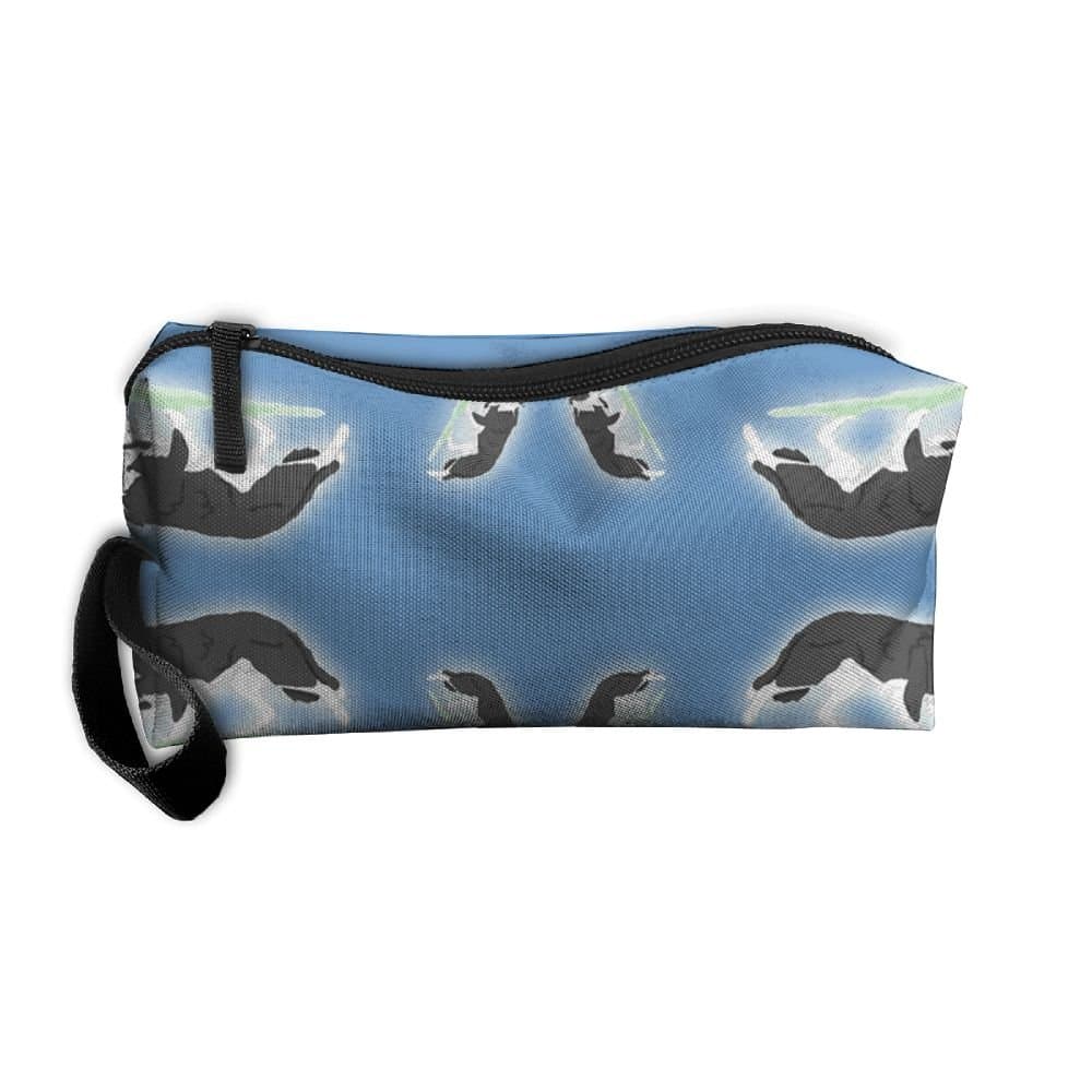 Herding Border Collies Blue Makeup Organizer Bag Shaving Kit Toiletry Bag For Travel Accessories, Shampoo, Cosmetic, Personal Items