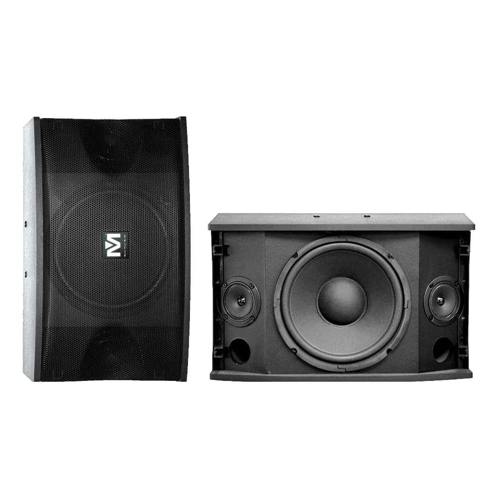 Better Music Builder CS-500 Pro 450 Watts Karaoke Speaker (Pair), Black
