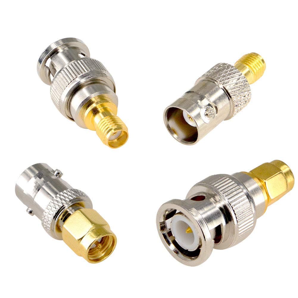 4 Pieces SMA to BNC RF Adapter Connector Kits