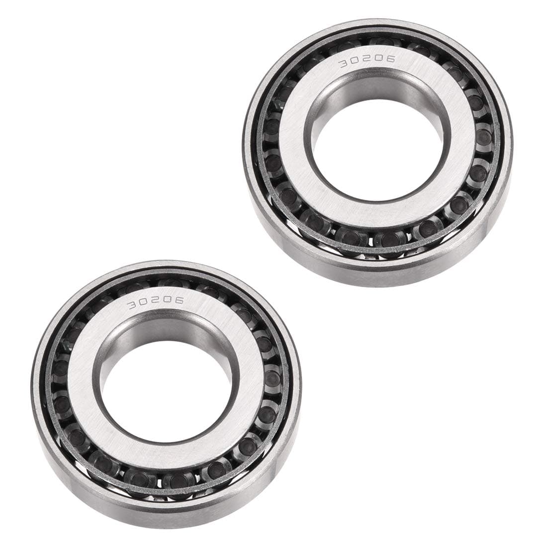 uxcell 30206 Tapered Roller Bearing Cone and Cup Set, 30mm Bore 62mm OD 17.5mm Thickness 2Pcs
