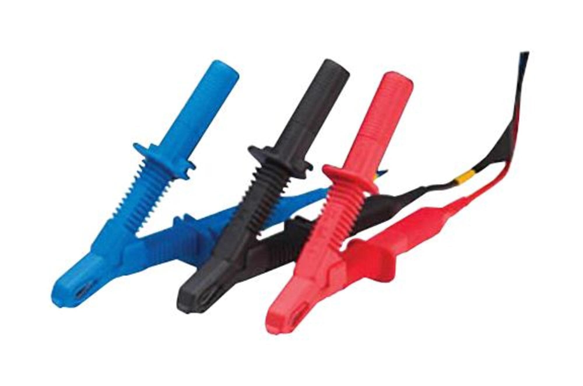 1005-259 - 5m Leadset (x 3, Red, Blue, Black), 15 kV Large Insulated Clips