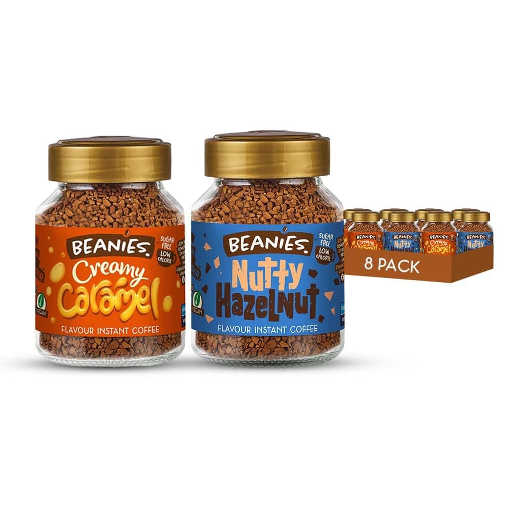 Beanies Caramel x 2, Vanilla x 2 and Hazelnut x 2 Flavoured Coffee Pods