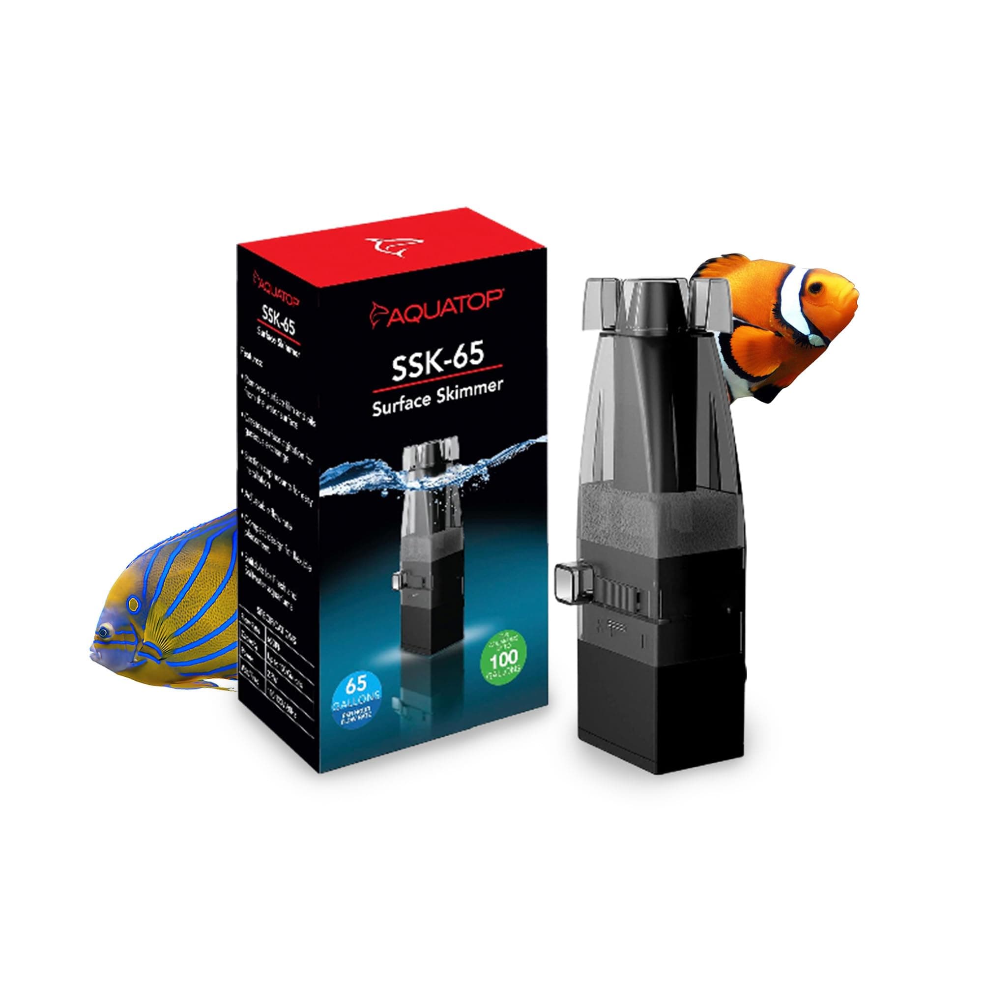 Aquarium Surface Skimmer – 65 GPH Flow Rate – Efficient Waste Removal – Ideal for Tanks Up to 100 Gallons – Ideal for Freshwater & Saltwater Compatible
