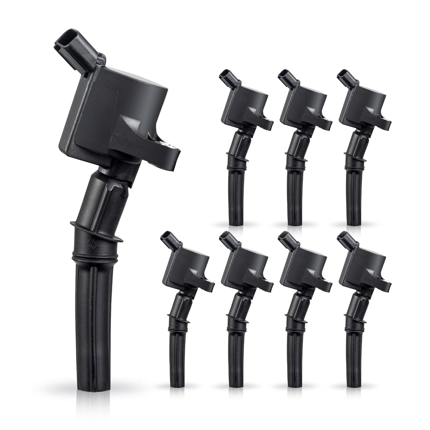 ENA Set of 8 Curved Boot Ignition Coil Pack Compatible with Ford Lincoln Mercury 4.6L 5.4L V8 Replacement for DG508 C1454 C1417 FD503 1L2U12029AA I2LU-12A388-AA C1417 DG473 DG481 DG491