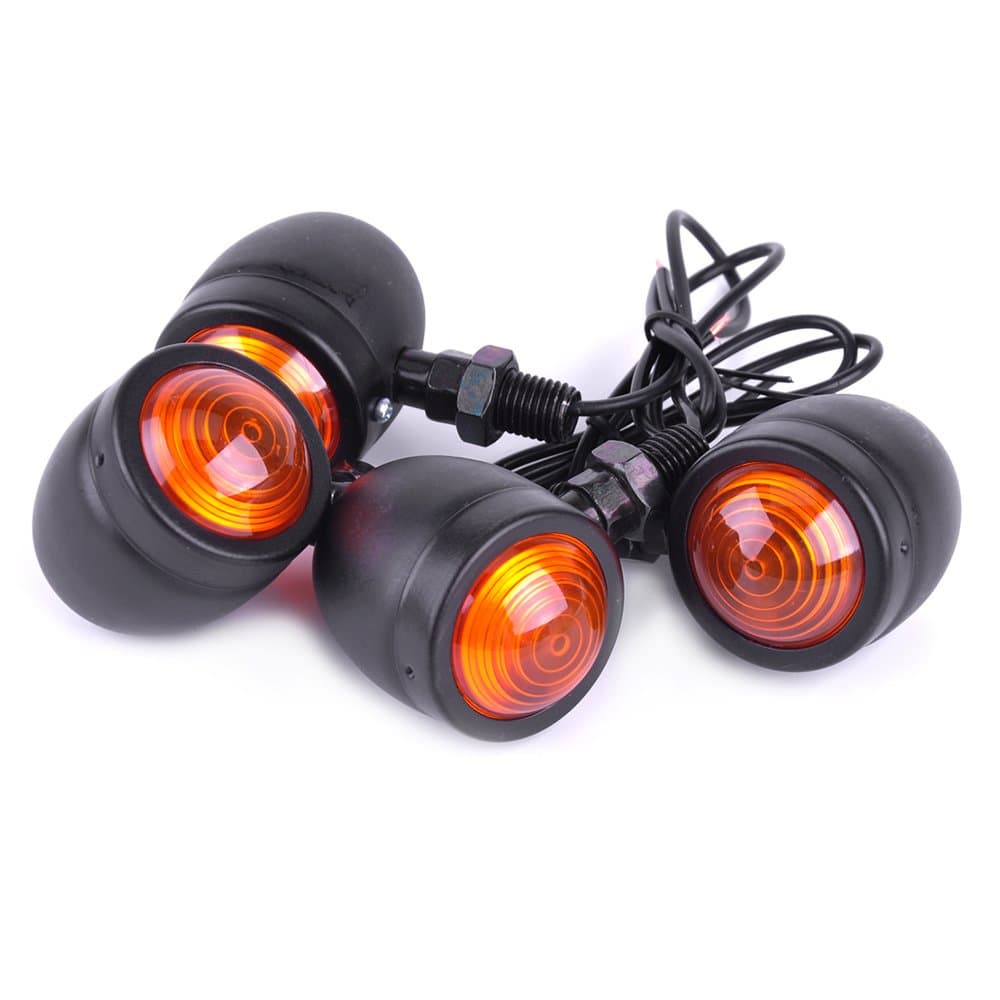 4pcs Motorcycle Indicators Retro Turning Signals Light Turn Signal Light 12V Turning Indicator Light Universal