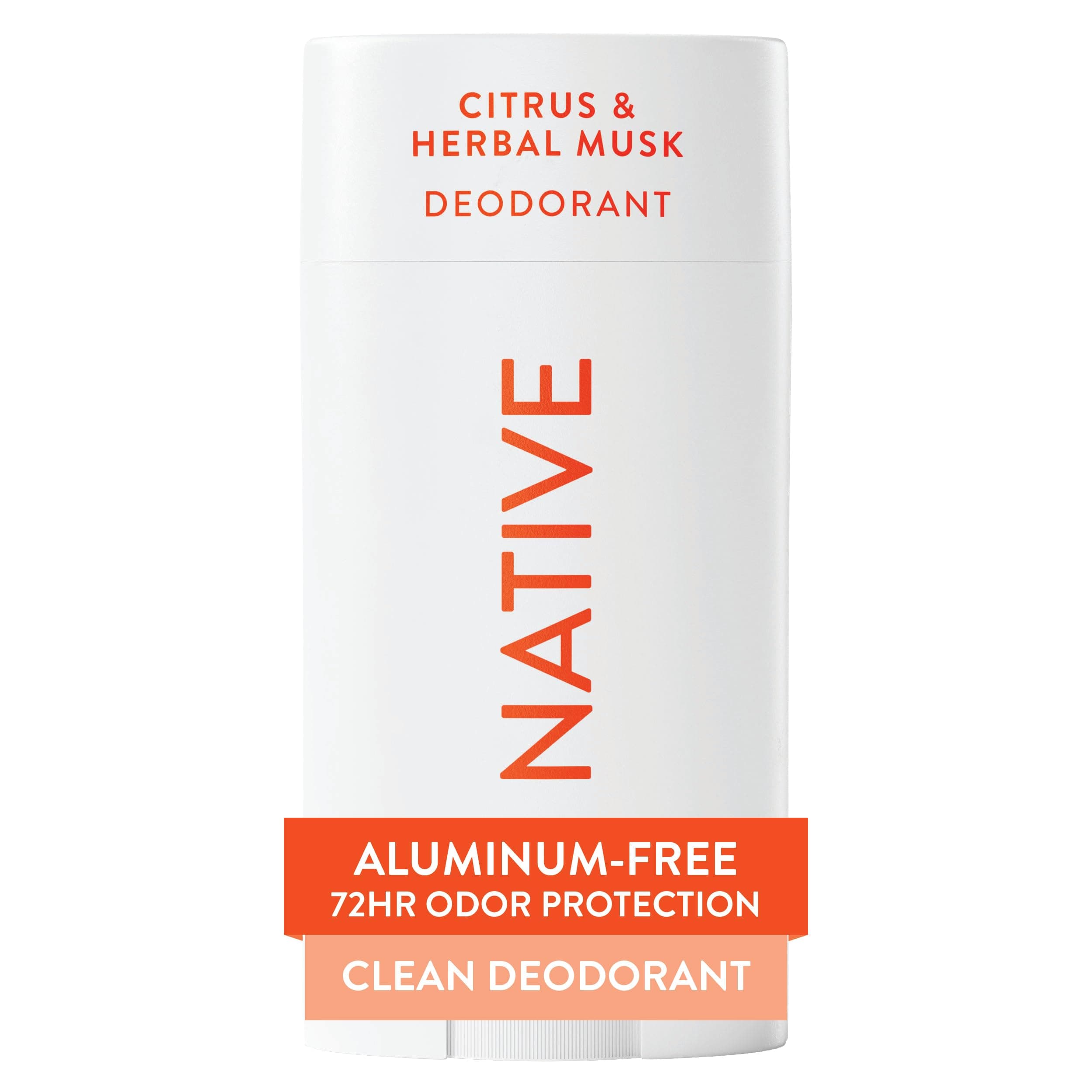 Native Deodorant Contains Naturally Derived Ingredients, 72 Hour Odor Control, Deodorant for Women and Men, Aluminum Free, Citrus & Herbal Musk 2.65oz