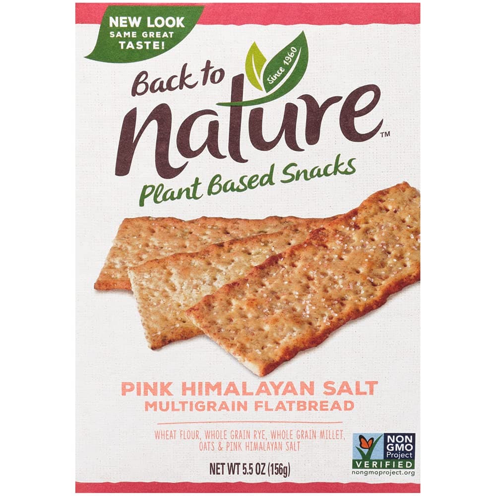 Back To Nature - Multigrain Flatbread Crackers Pink Himalayan Salt 5.5 Oz. 178256