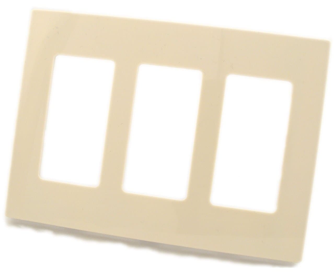 3-Gang Decora Plus Screwless Snap-On Wallplate, 80311-ST, Light Almond