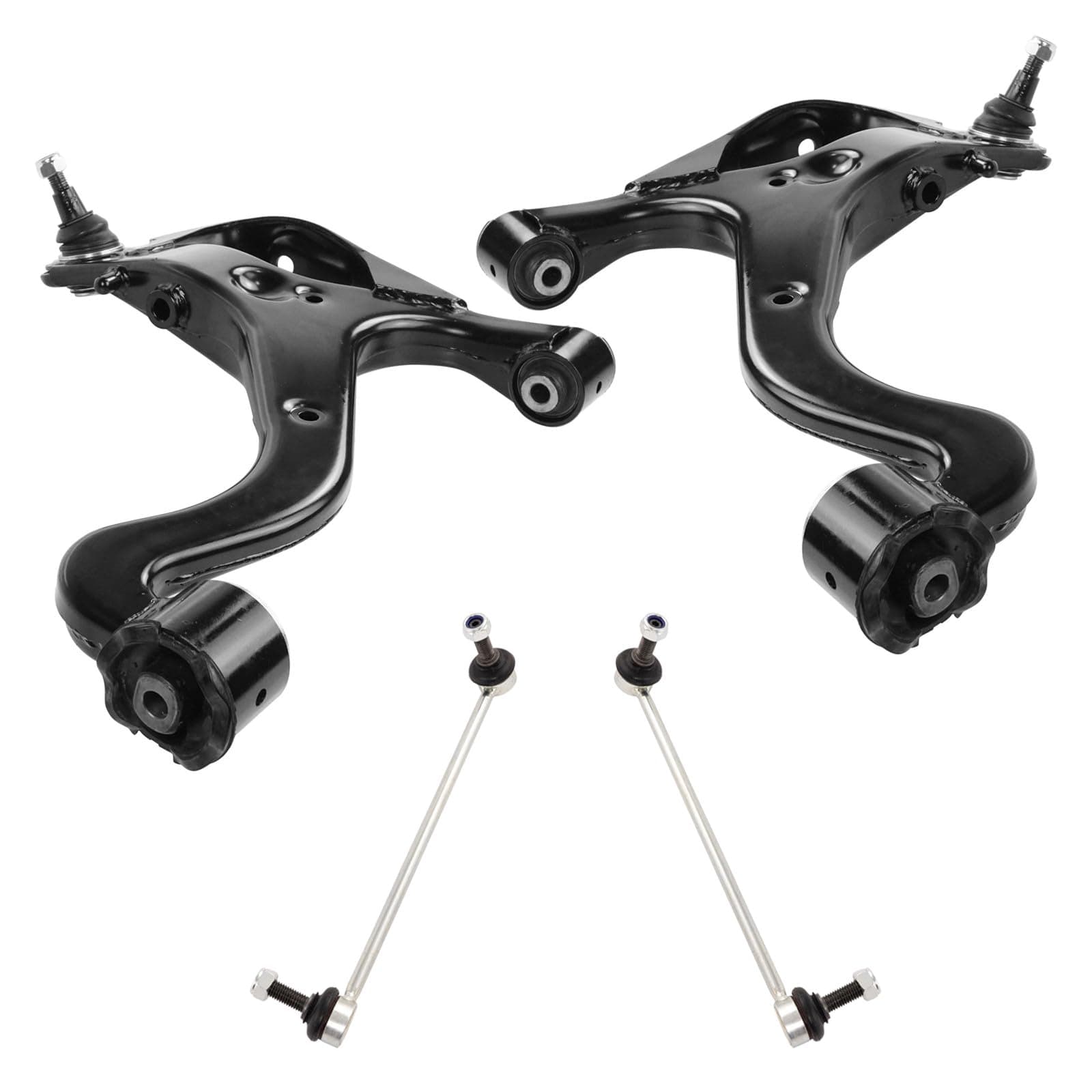 TRQ Front Suspension Kit Control Arm with Ball Joint Sway Bar Stabilizer Link Compatible with 2006-2013 Land Rover Range Rover Sport