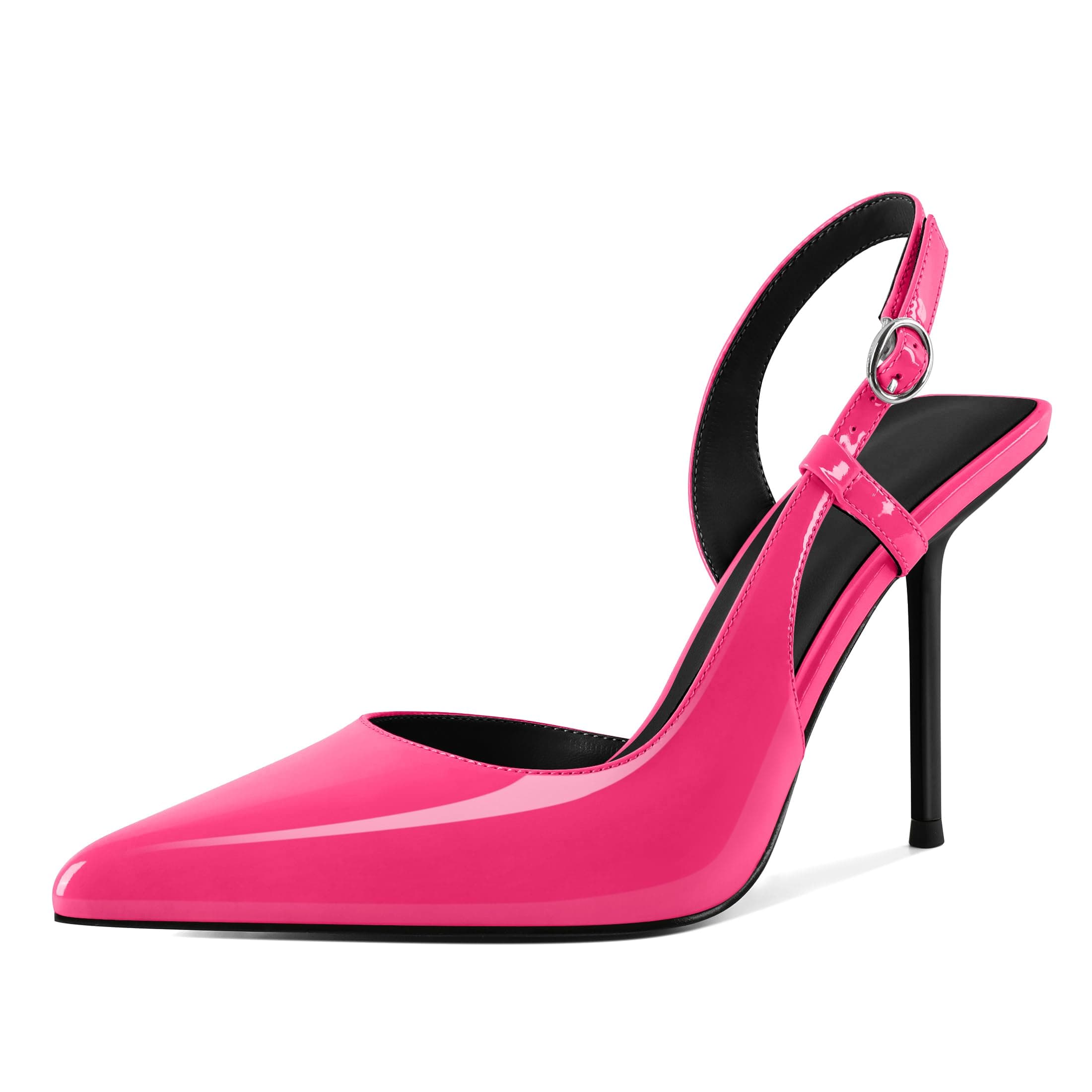 YODEKS Women's Slingback Heels Pointed Toe D'Orsay High Heel Pumps 4 Inch Shoes US Size 5-13