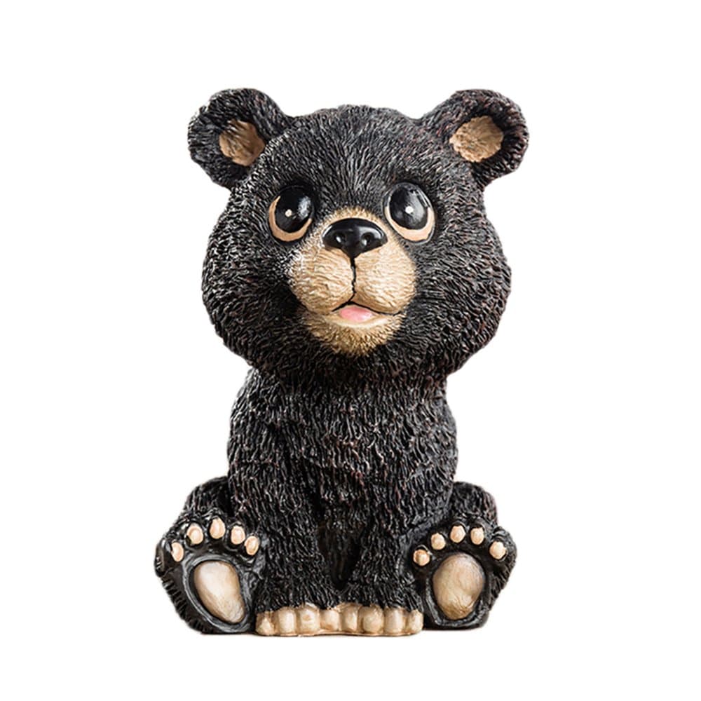 Home Decor Desktop Accessory Lovely Animal Black Bear Shape Resin Eyeglasses Sunglasses Holder Spectacle Display Stand