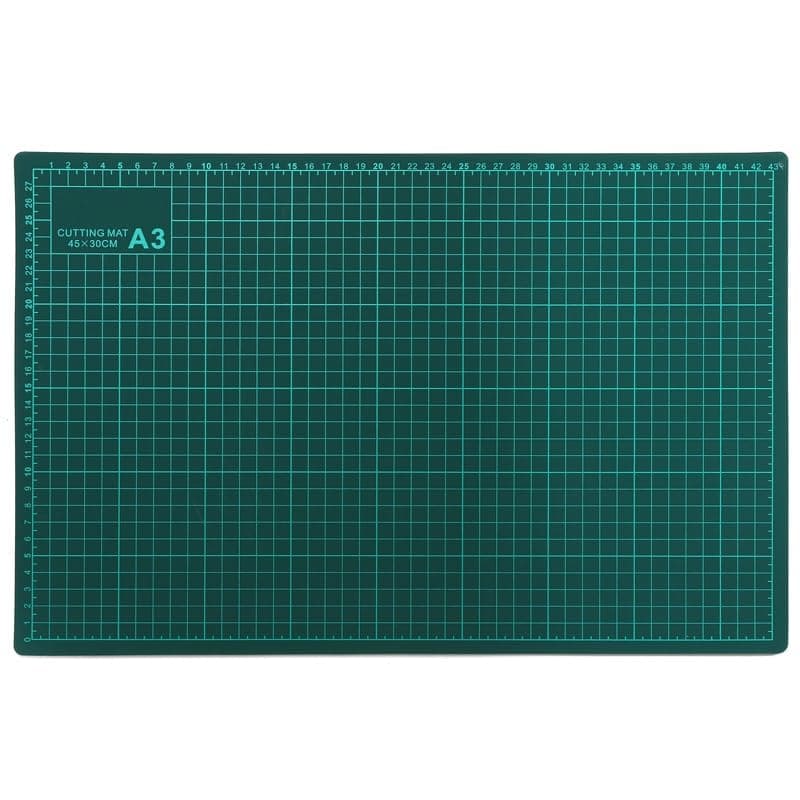 Qatalitic Flexible Cutting Mat, A3 Size (17 X 11 inch), Professional Self-Healing, 5 Layered, Durable Non-Slip PVC, Double Sided with Marked Pattern and Grids (Green) Polyvinyl Chloride
