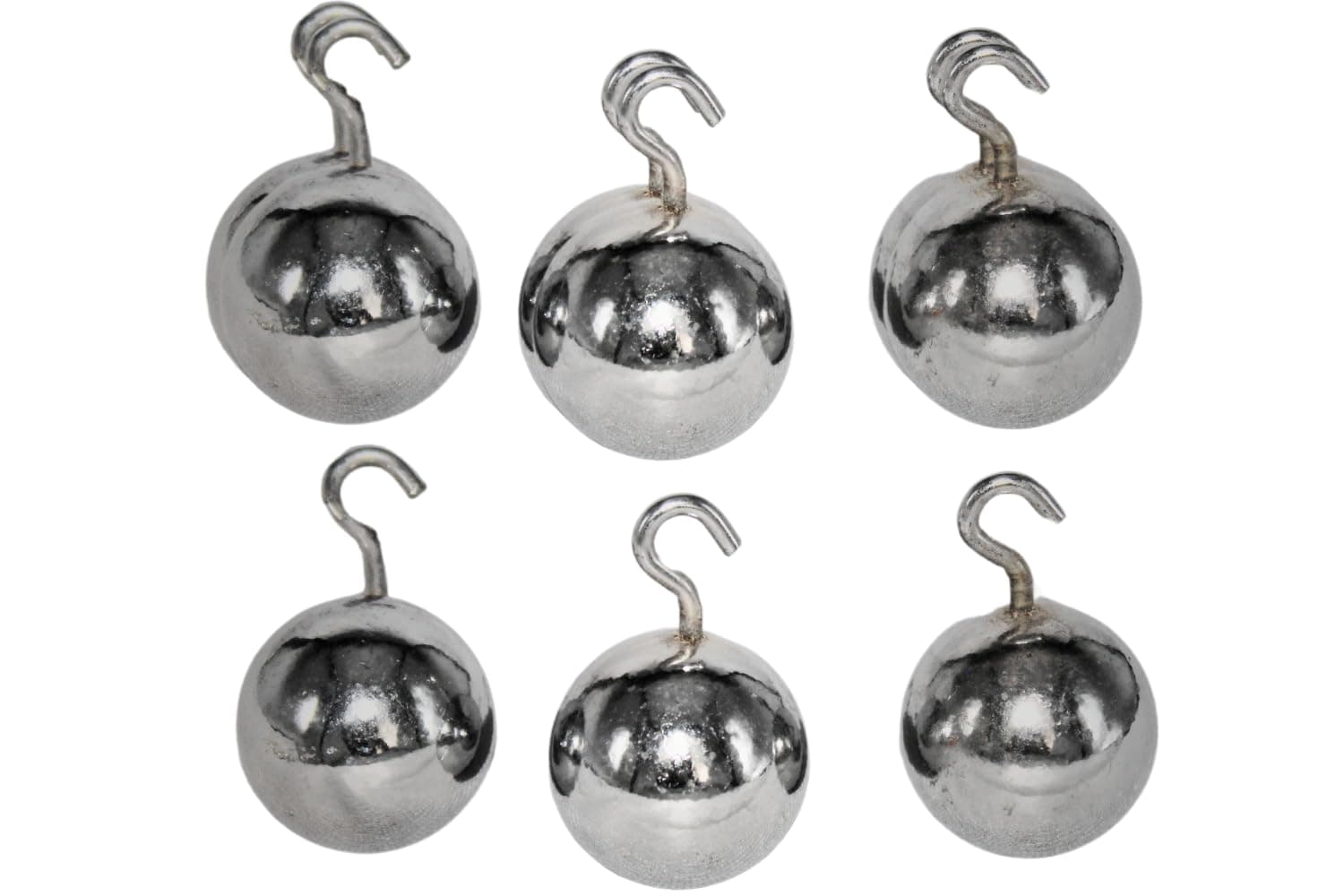 Labworld Metal Simple Pendulum Bob Balls 25mm diameter with hooks set of 6 pcs for physics lab laboratory experiment and general purpose, Steel