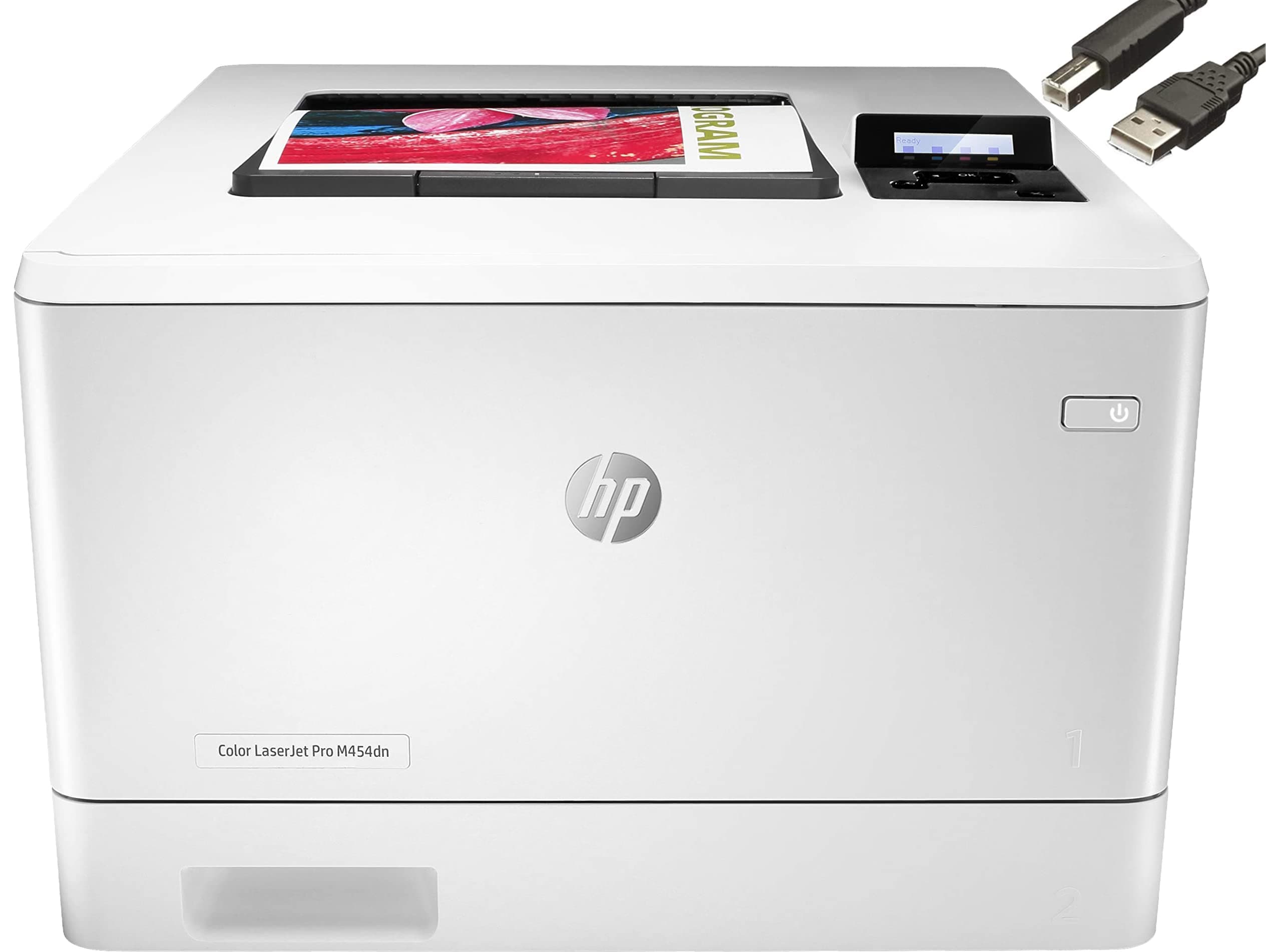 HP Color Laserjet Pro M454dn Laser Printer, Auto-On/Auto-Off Technology, Automatic 2-Sided Printing, Built-in Ethernet, 2-line LCD Display, 28 ppm, 250-Sheet, 256 MB (Renewed)