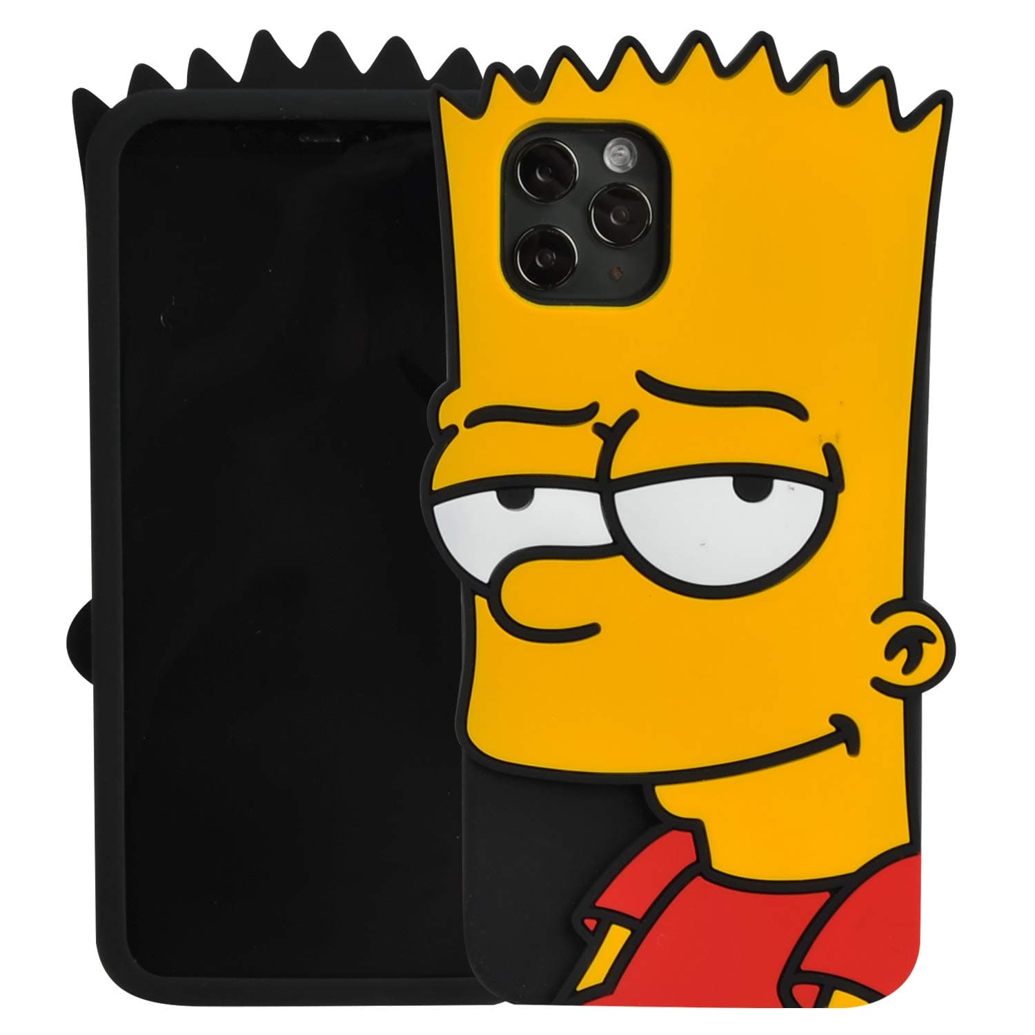Phenix Color Cartoon Case for iPhone 12 / iPhone 12 Pro 6.1 inches 2020, Phenix-Color 3D Cute Soft Silicone Rubber Protective Gel Back Cover for Kids Girls (Bart Simpson, iPhone 12/12 Pro 6.1 inches)