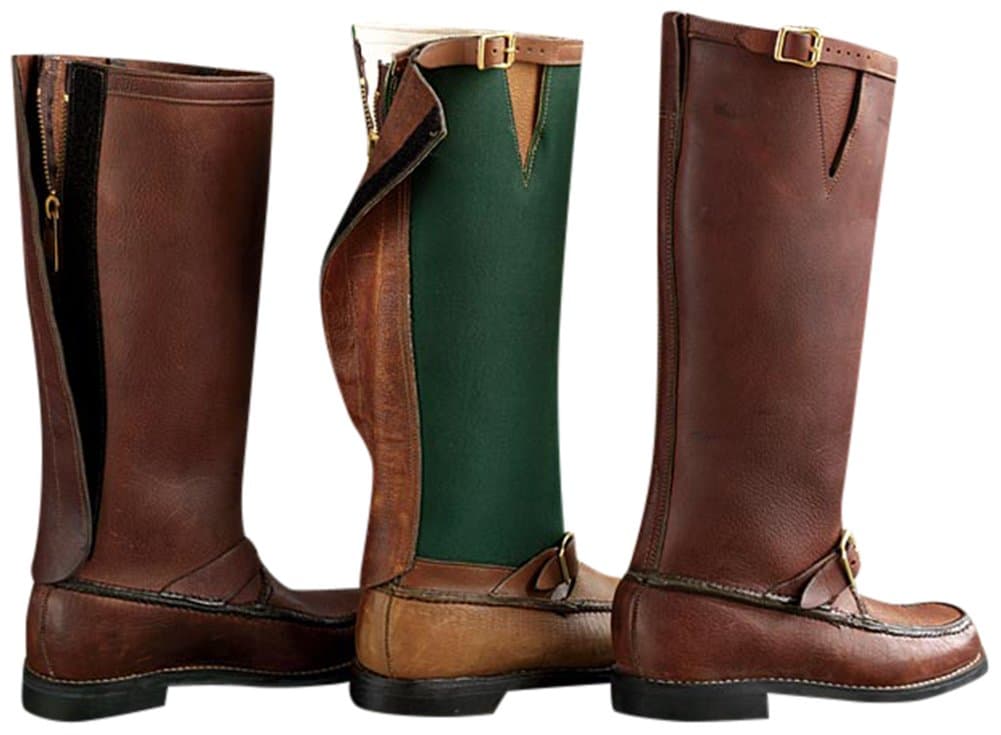 Gokey Snakeproof All-Leather Boots/All-Leather Non-Zip Back Boots, 10 1/2, Width: D Width Brown