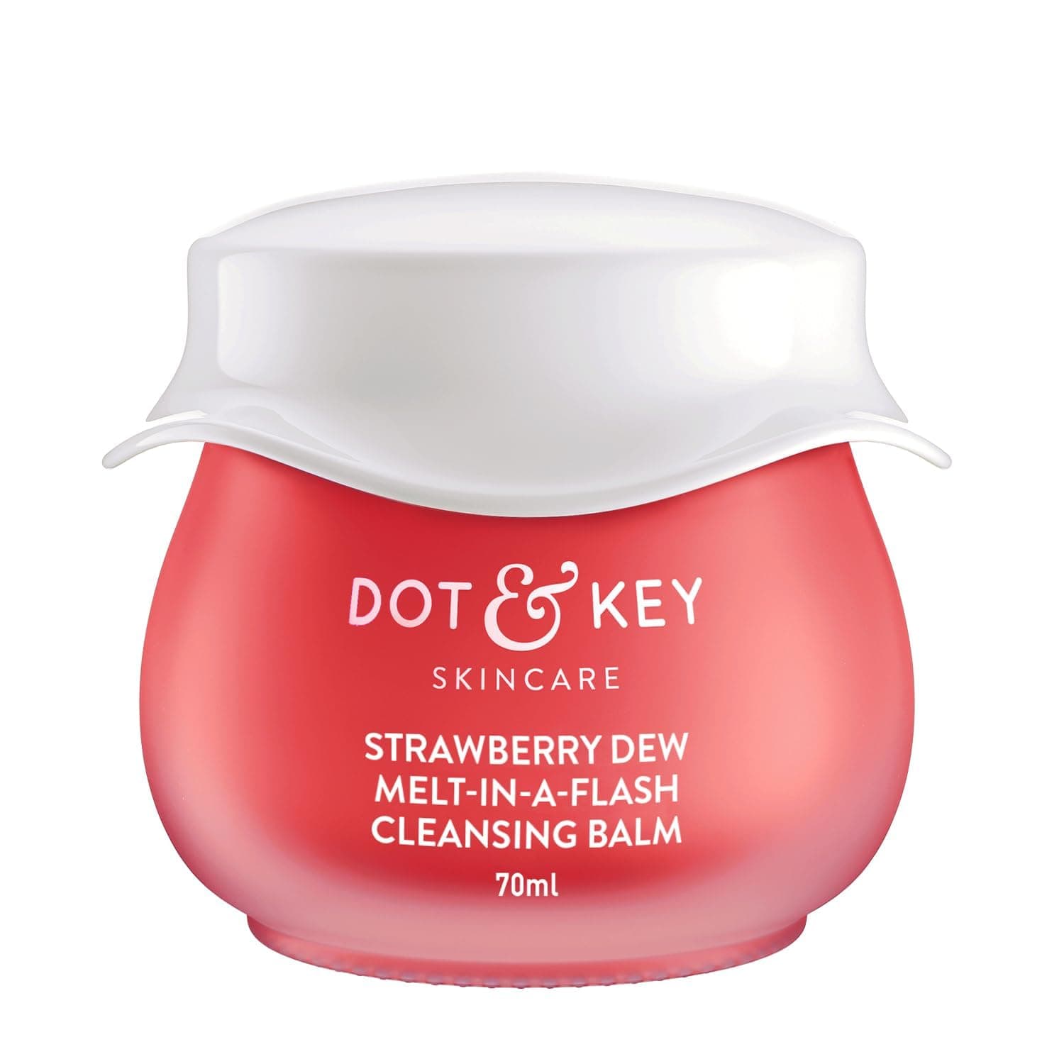 Dot-Key Strawberry Dew Cleansing Balm | For Clean, Smooth & Dewy Skin | Makeup Remover Balm |Non Greasy Makeup Cleanser Face Scrub | Cleanses Dirt, Makeup & Sunscreen | For All Skin Types | 70ml