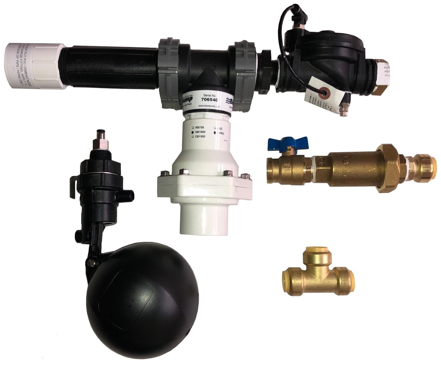 HB1000-PRO Premium High Volume Water Powered Backup Sump Pump - Reliable Auto Sump Pump Backup System with High Water Alarm for Basement Flood Prevention - No Battery or Electricity Needed