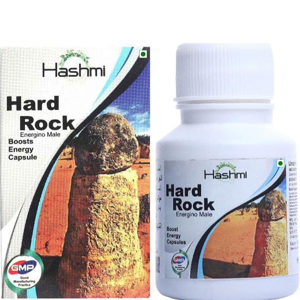 Hard Rock Capsules Help To Boost Your Stamina and Vitality | Ashwagandha, Safed Musli, Gokshur, Gheekwar, Kuram, and many more | 100% Natural | Best Choice for Men's Health.