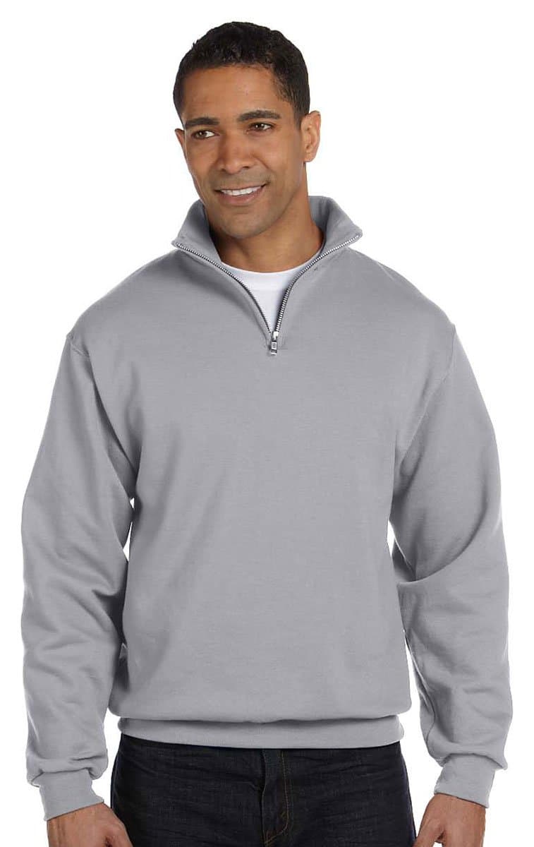50/50 Blend Quarter-Zip Cadet Collar Sweatshirt by Jerzees