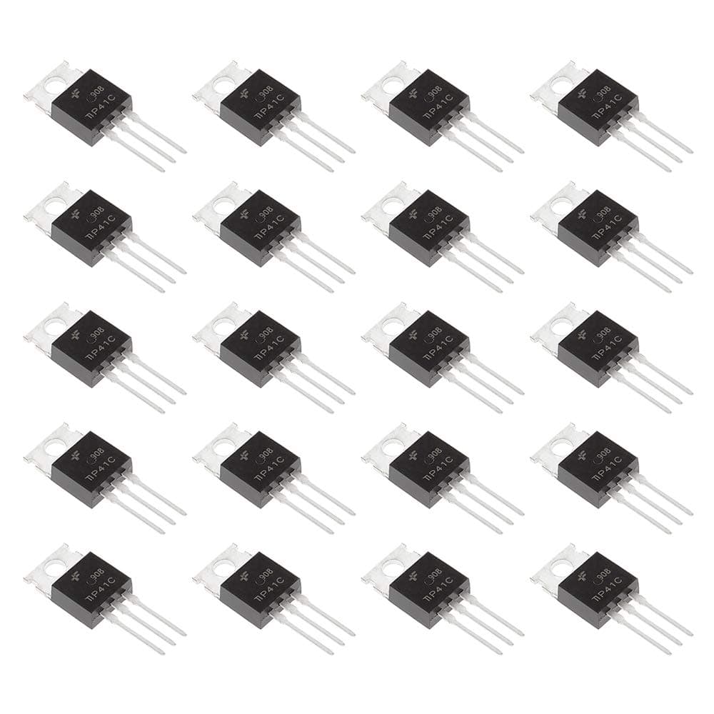 20pcs TIP41C TIP41 NPN Silicon Power Transistor 6 A, 100 V, 3-Pin