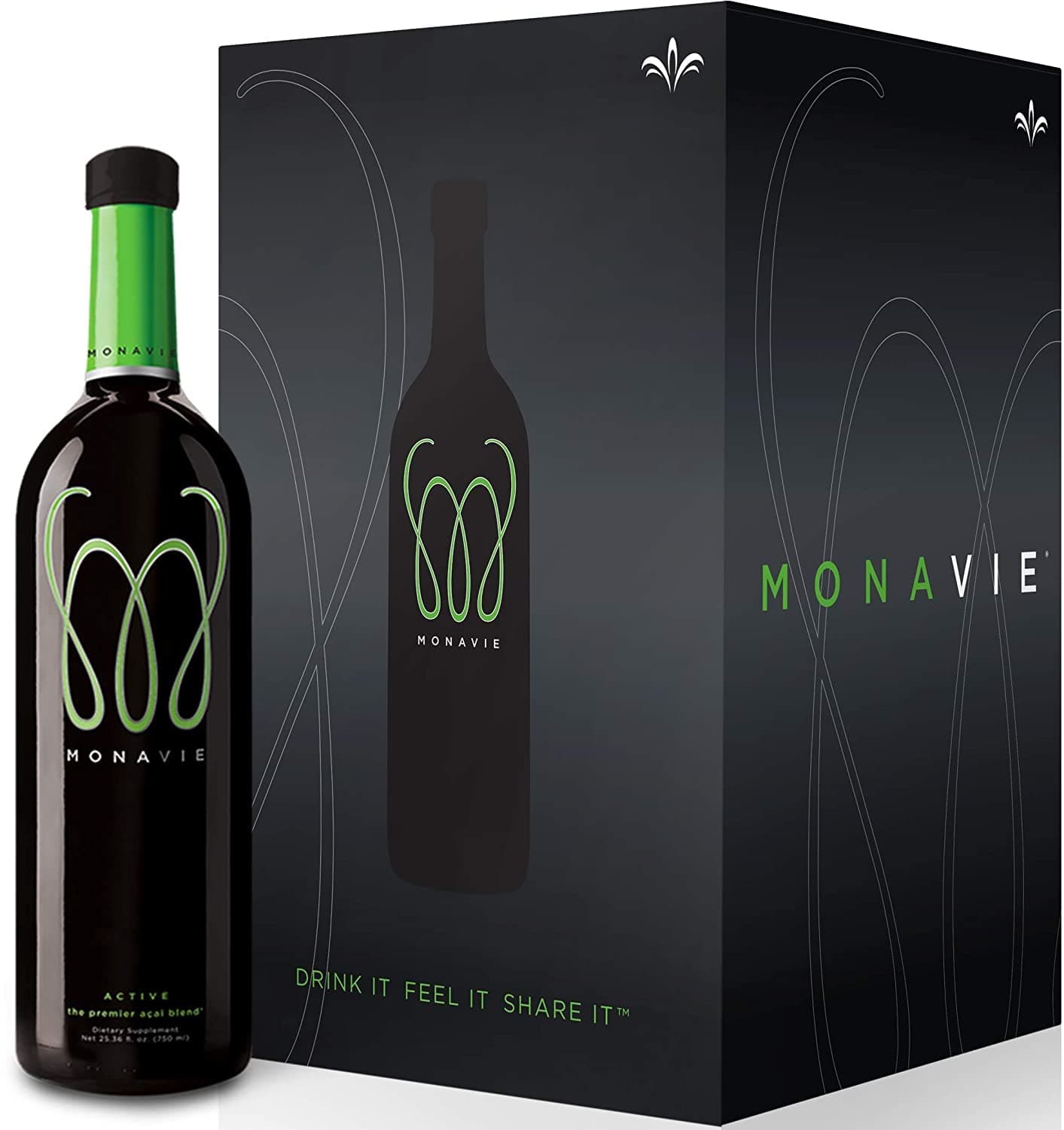 Monavie Active, 1 Case | 4 Bottles, 25.3oz Each