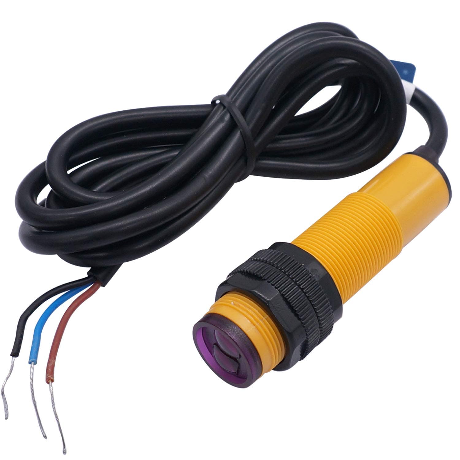 Taiss/photoelectric Sensor 30 cm Adjustable M18 Diffuse photoelectric Switch Sensor Optical Three Lines NPN NO (Normally Open) Proximity Switch 6-36VDC E3F-DS30C4