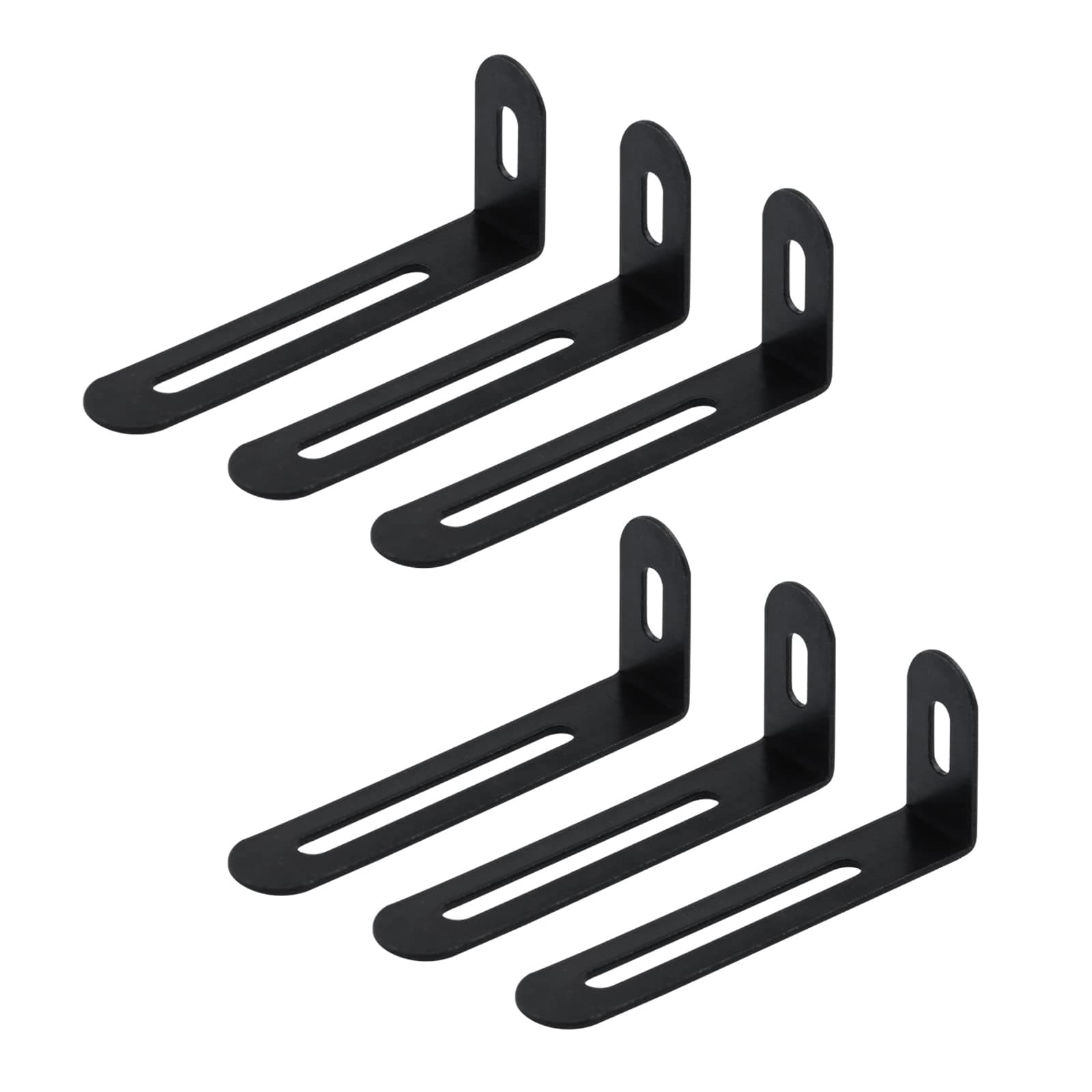 DnytaDnyta 6 Pack Shelf Bracket L-Shape Corner Brace Adjustable L Brackets Adjustable Corner Bracket for Shelves 90 Degree Corner Bracket Heavy Duty