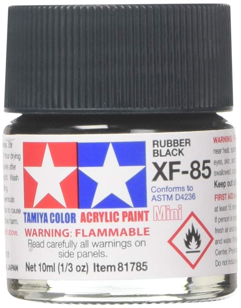 Acrylic Mini XF-85 Rubber Black - 10 ml (1/3 oz)