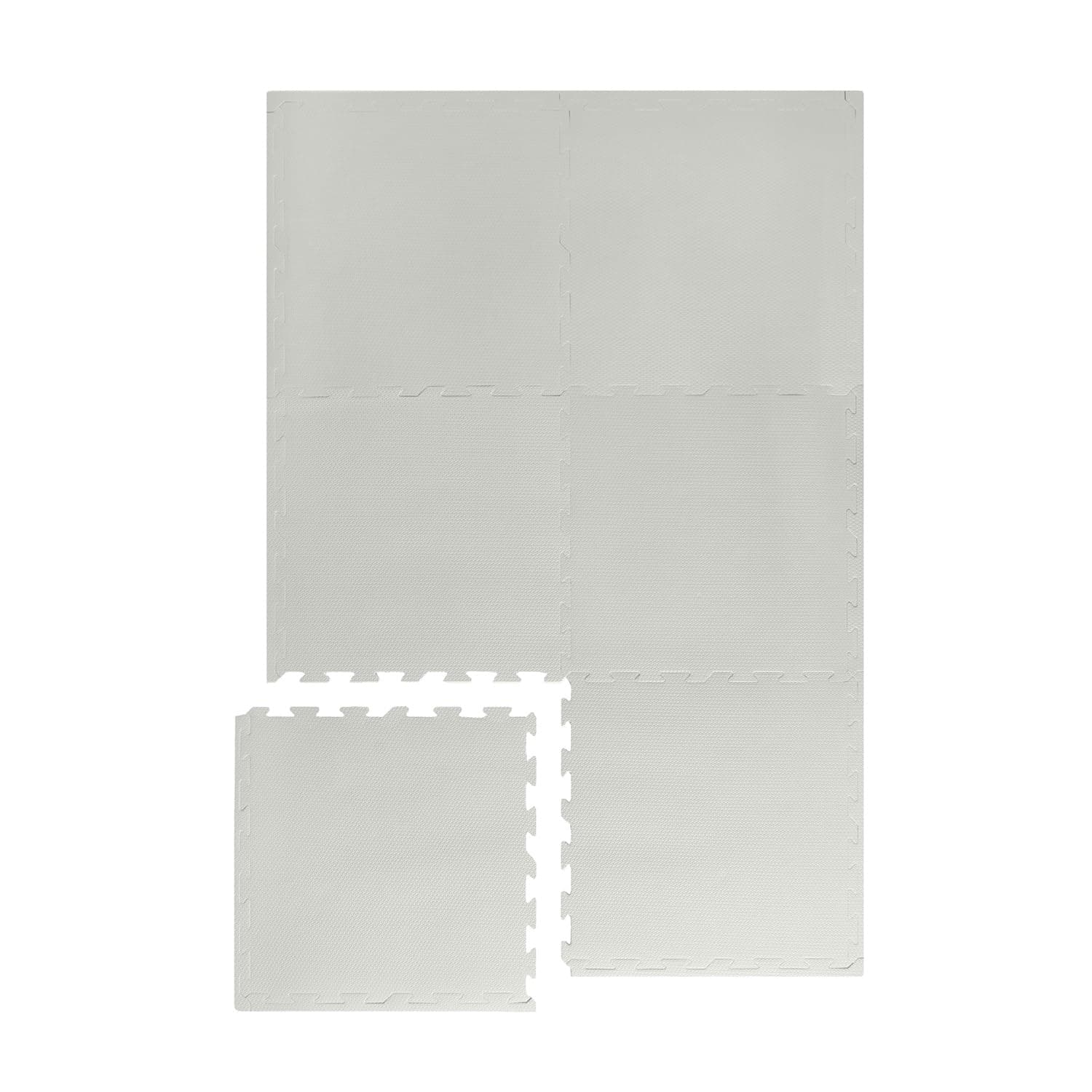 3 Sprouts Foam Puzzle Play Mat with Interlocking EVA Tiles for Toddlers, Babies and Kids in Grey