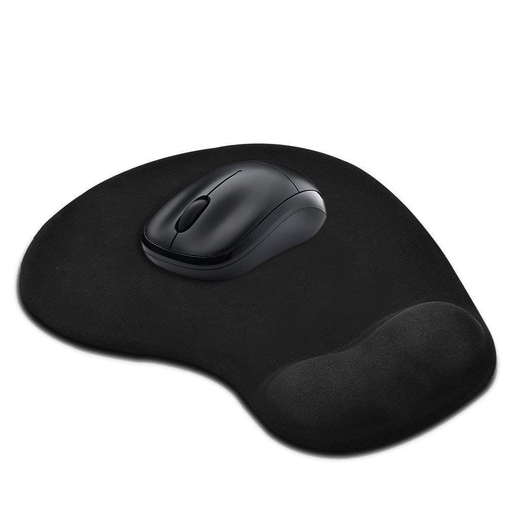 Ganix 3D Ergonomically Designed Non-Slip Gaming Mouse Foam Pad with Gel Wrist Rest Support (Black or Blue)