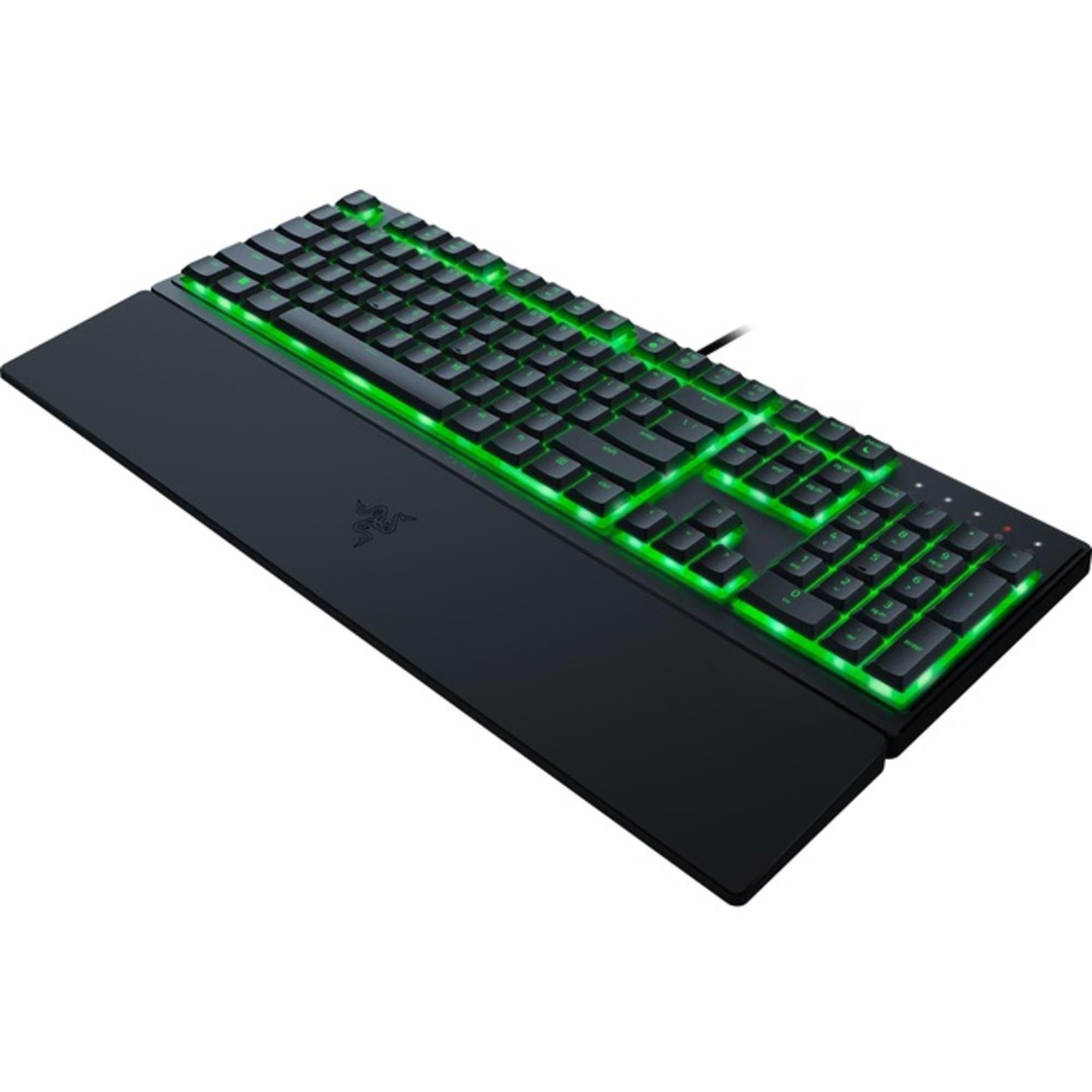 Razer Ornata V3 X Gaming Keyboard: Low-Profile Keys - Silent Membrane Switches - UV-Coated Keycaps - Spill Resistant - Chroma RGB Lighting - Ergonomic Wrist Rest - Classic Black