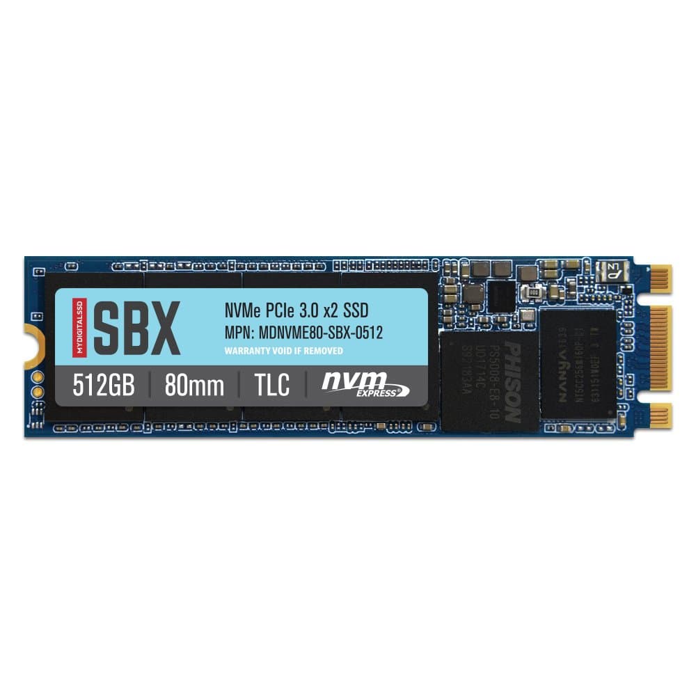 MyDigitalSSD SBX Single Sided 80mm (2280) M.2 PCI Express 3.0 x2 (PCIe Gen3 x2) NVMe SSD (512GB)