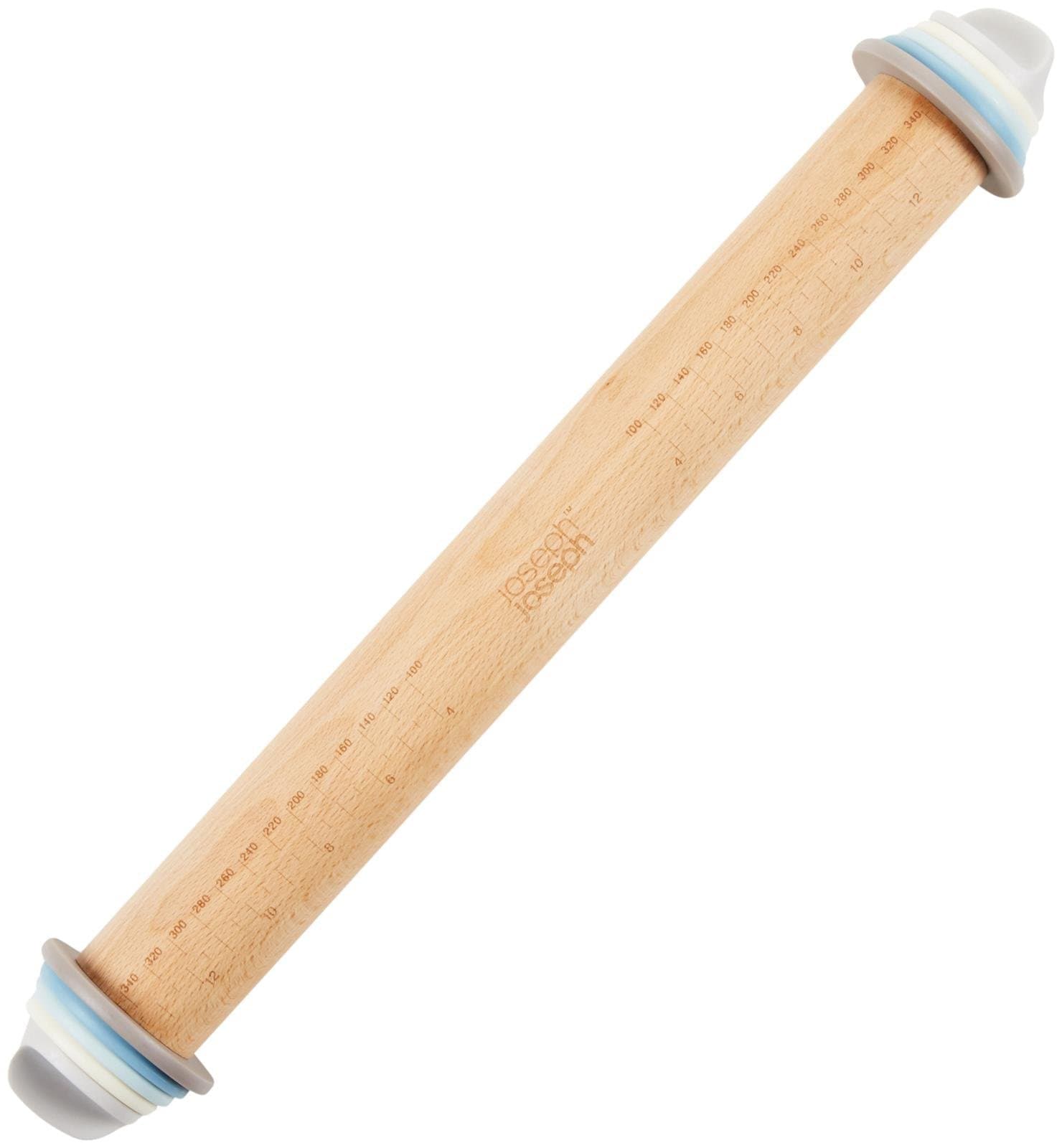 Joseph Joseph 20036 Adjustable Rolling Pin with Removable Rings, 13.6", Blue