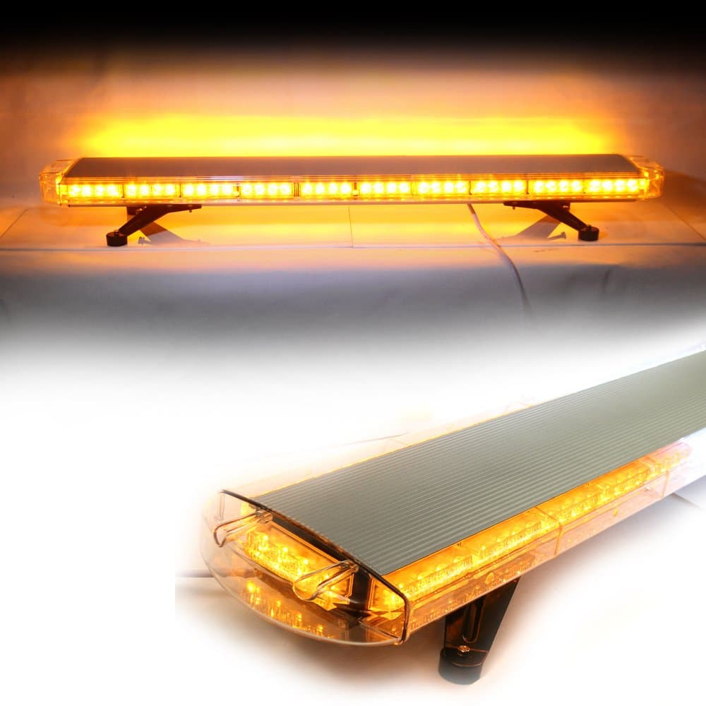 Amber/Amber 88 Watts LED Emergency Sig Alert Hazard Warning Security Strobe LightBar 47" Rooftop Light