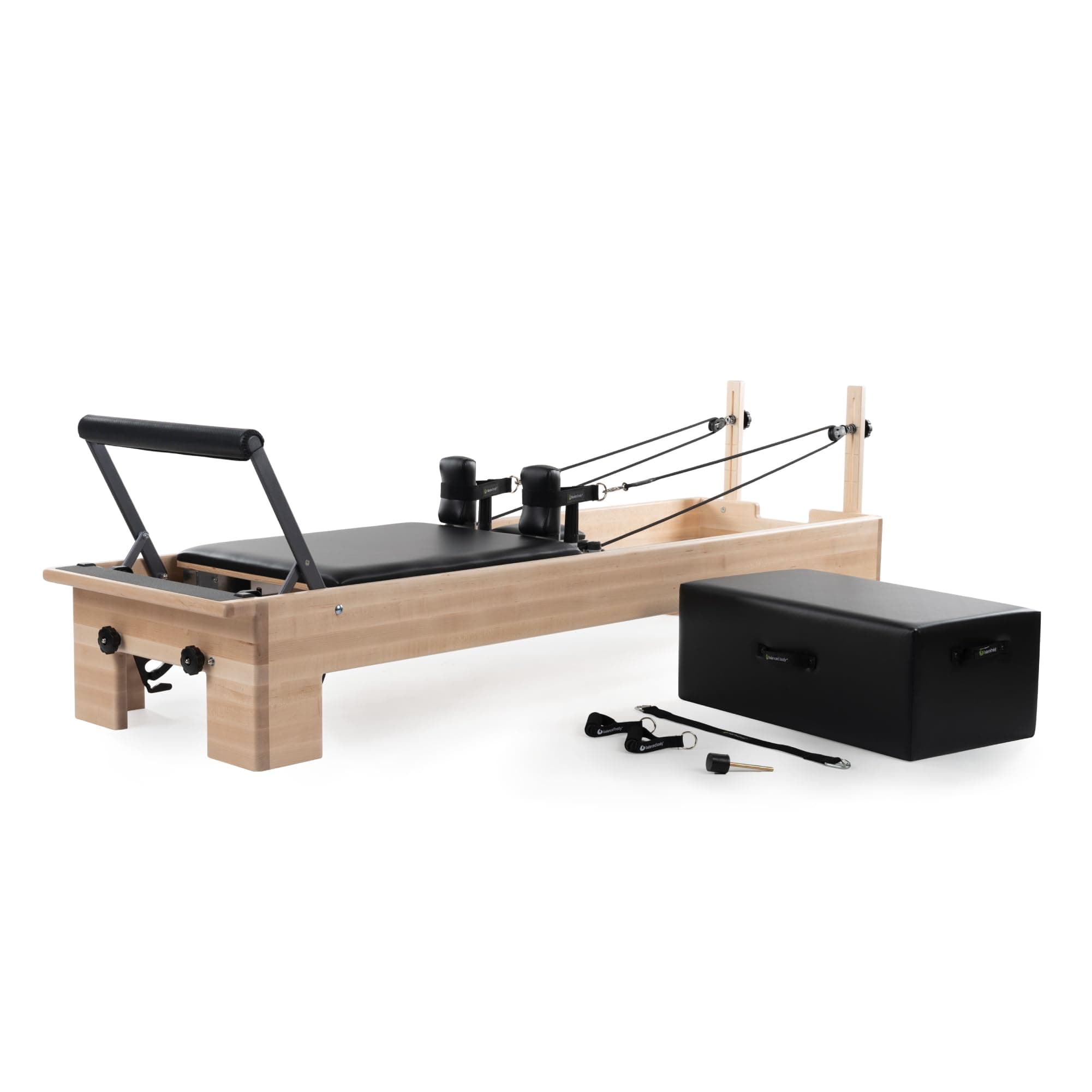Studio Pilates Reformer with Sitting Exercise Box, Pilates Machine for Studio or at-Home Gym Equipment, Exercise Equipment for Fitness and Well-Being